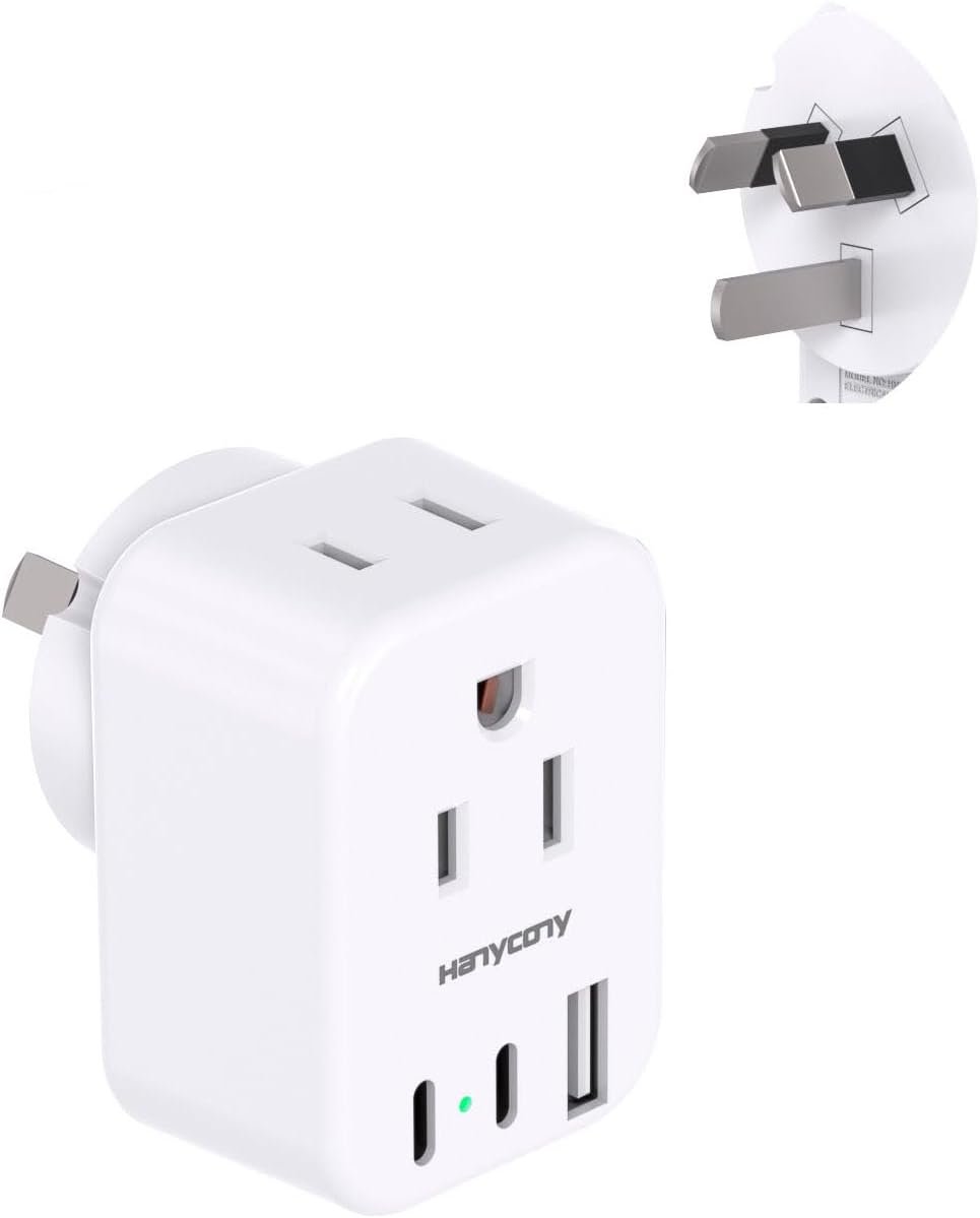 HANYCONY US to Australia New Zealand Plug Adapter, Type I Power Adapter