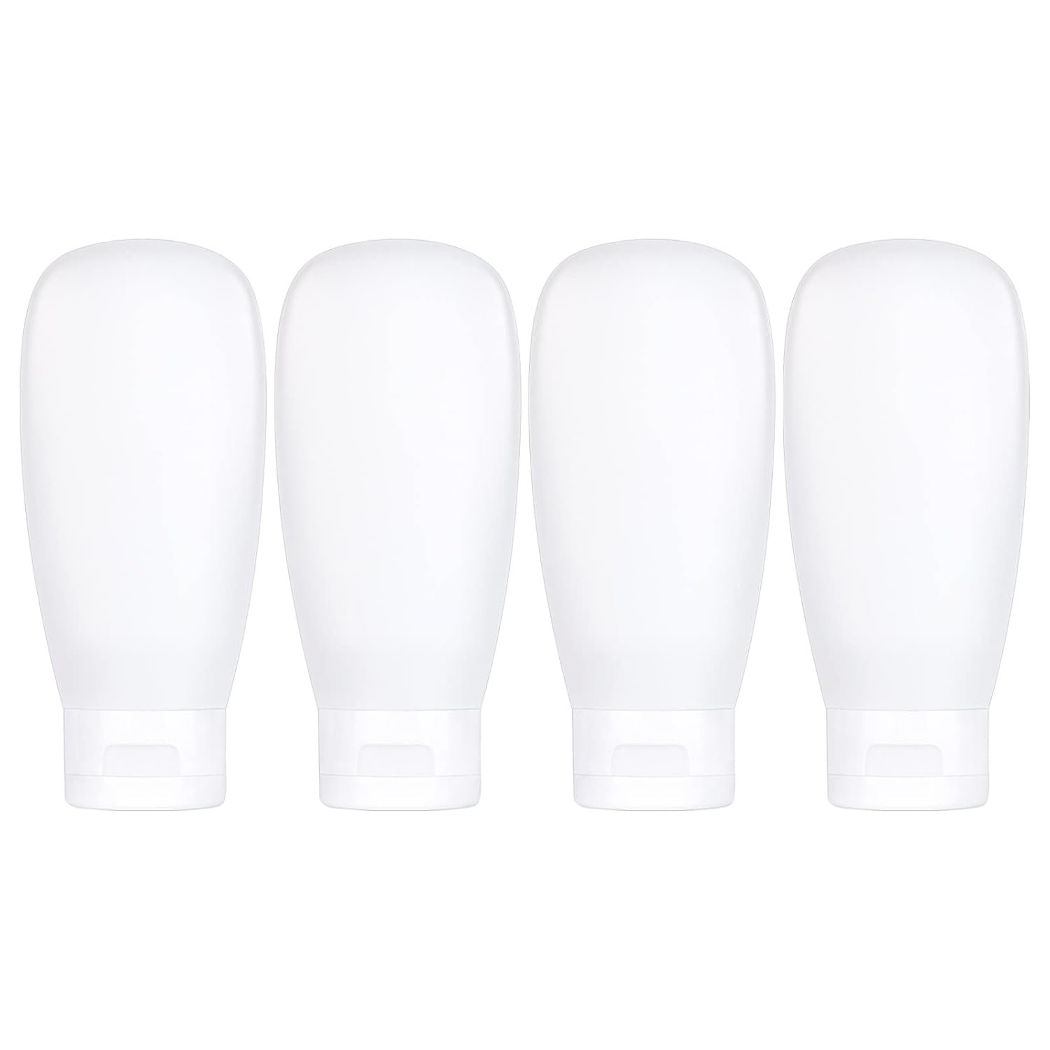 TSA Approved Travel Bottles Set for Toiletries Travel Size Containers Kit 4 Pack Portable Leak Proof Refillable Squeeze Cosmetic Airplane Essential Shampoo Hair Conditioner Body Lotion Bath Shower Gel