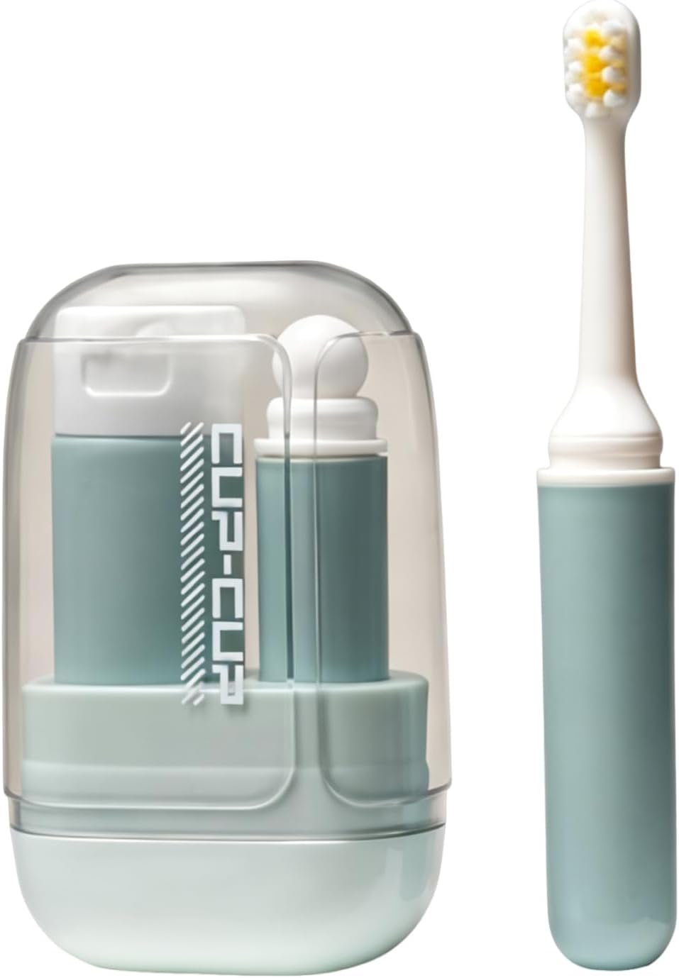 3-in-1 Portable Travel Toothbrush Set,Refillable Toothpaste Container