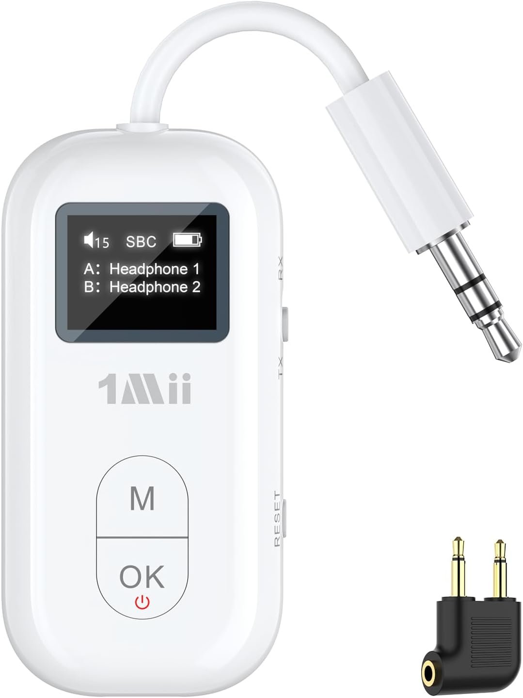 1Mii SafeFly Pro Airplane Bluetooth Adapter for AirPods Wireless Headphones