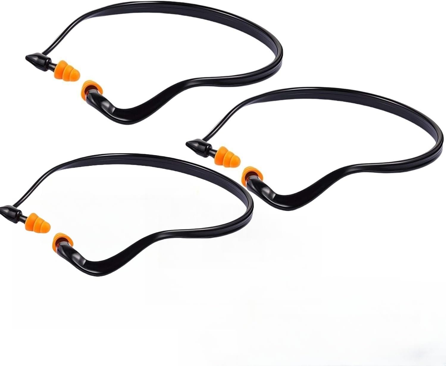 3-Pack Banded Earplugs for Shooting, 29dB NRR Noise Cancelling for Sleep/Work/Concerts – Reusable Silicone Ear Plugs for Hearing Protection, Swimming & Construction (Lightweight, Non-Slip Design)