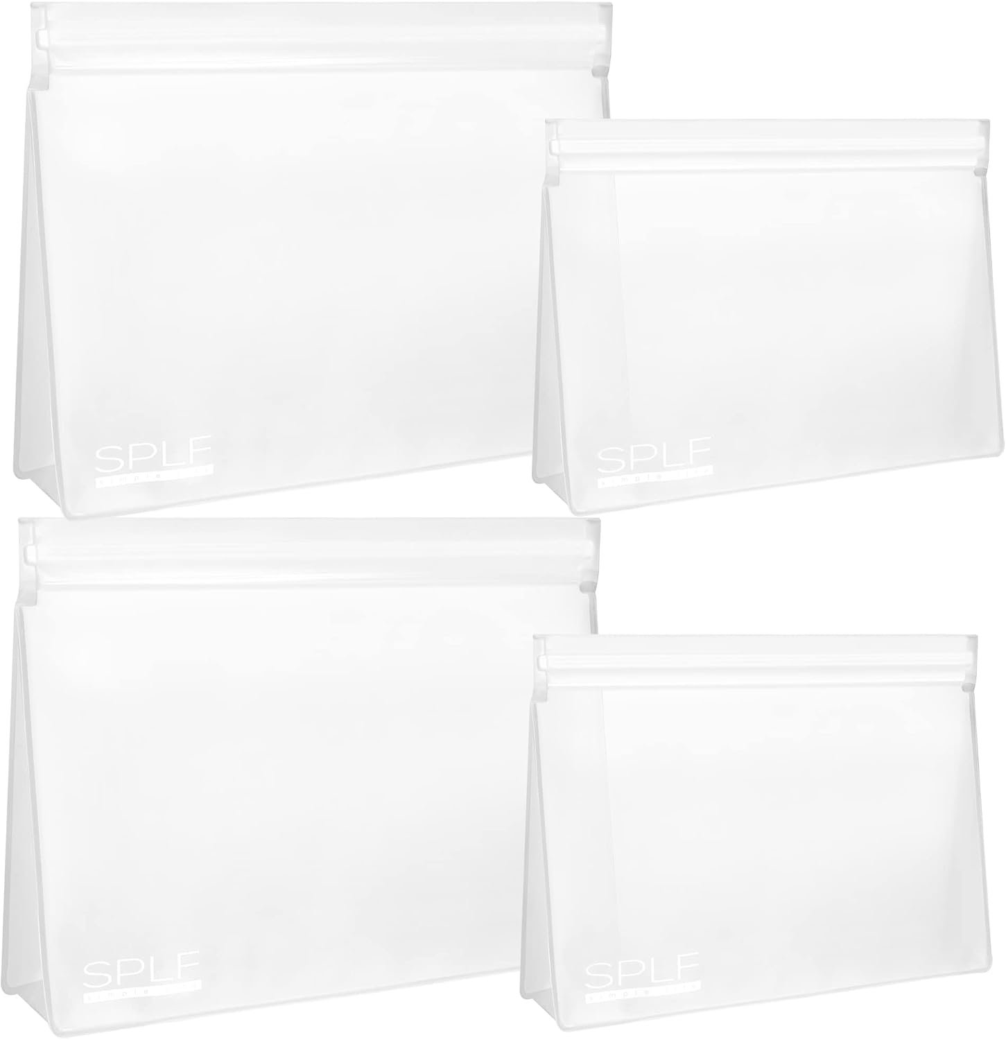 SPLF 4 Pack Leakproof Clear Toiletry bags, TSA Approved Quart Zipper Bags
