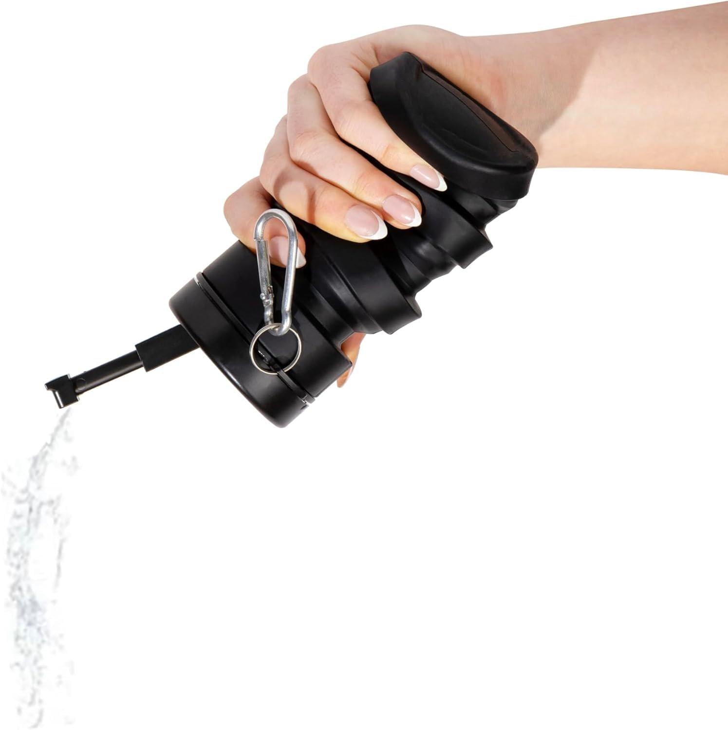 BumBum Expandable Bidet Bottle | Portable Handheld Travel Bidet for Freshness | Hygiene & Postpartum Care, Leak-Proof Design for Perineal Care | Ideal for Travel & Outdoor, 300ML Capacity – Black