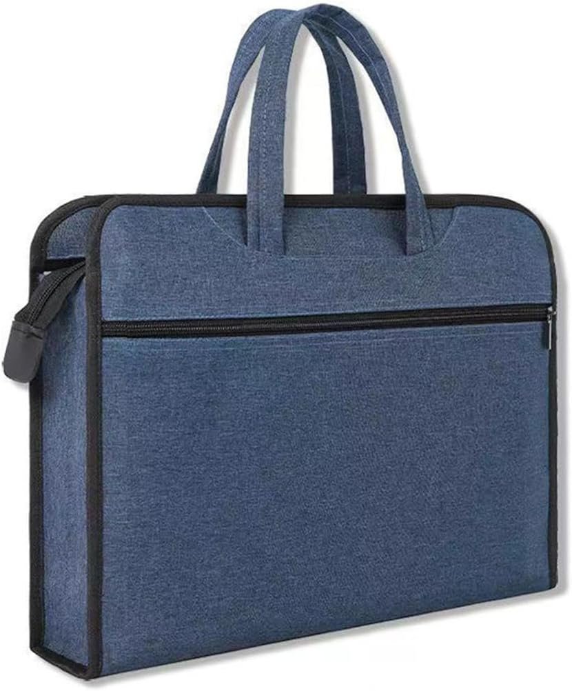 Zipper Document Pouch with Handle Portable Zipper File Bags for Carrying Paper Files Books File Document Bag
