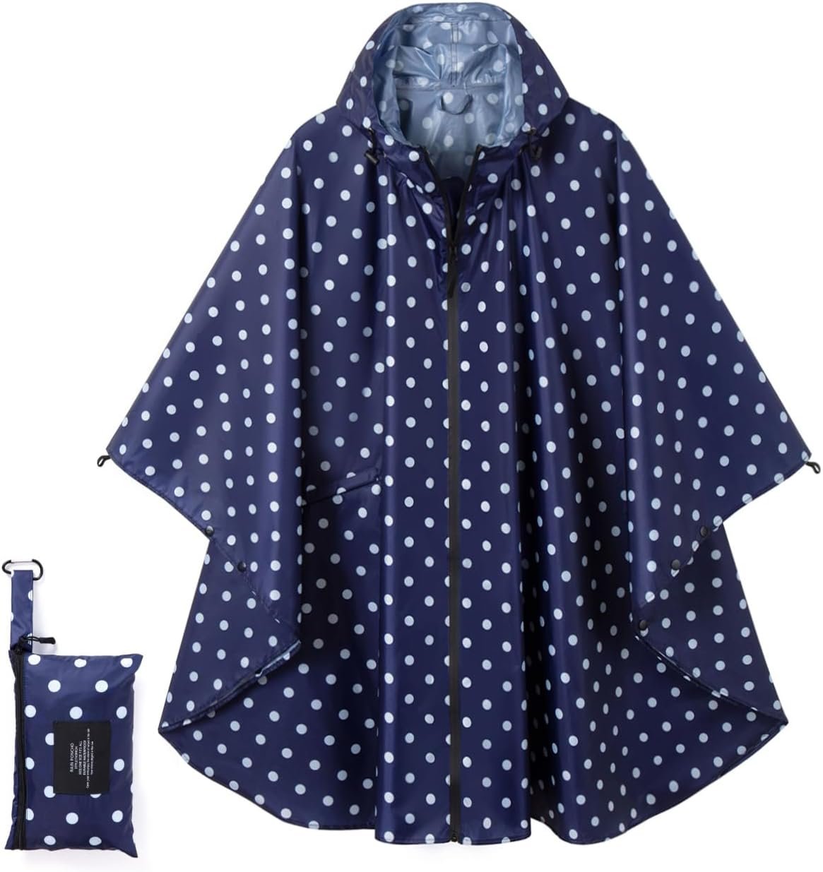 Fashion Hooded Rain Poncho Waterproof Raincoat Jacket with pocket for Women/Men/Adult