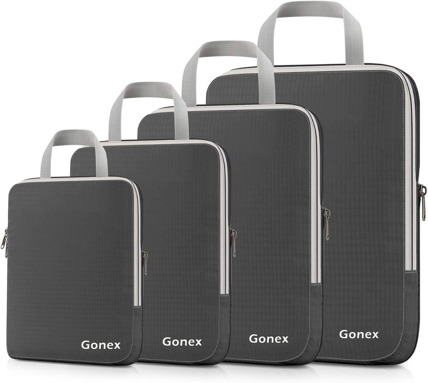 Gonex Compression Packing Cubes, 4-Piece Expandable Travel Organizers