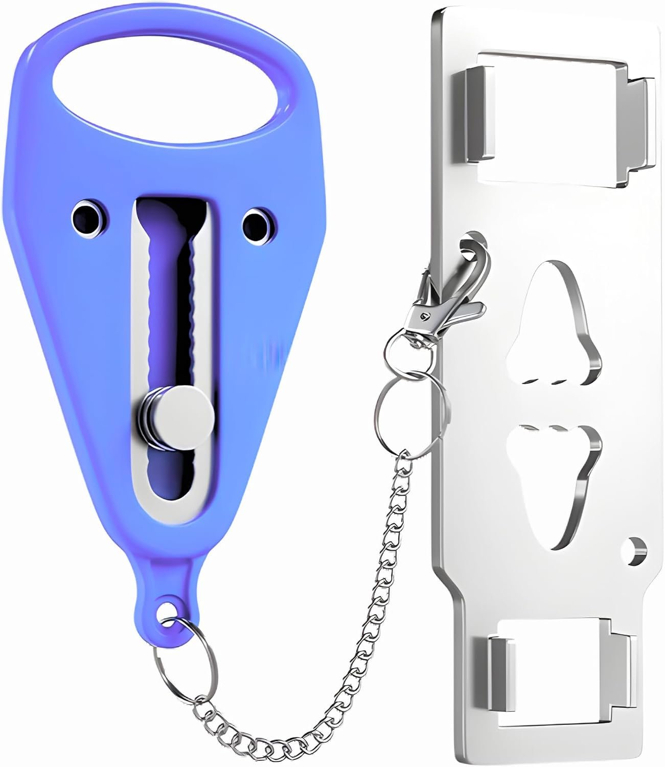 Portable Door Lock for Travel – Hotel Door Locks for Travelers Security – Door Safety Lock from Inside for Home & Apartment – Travel Locks for Hotel Rooms – (Blue)