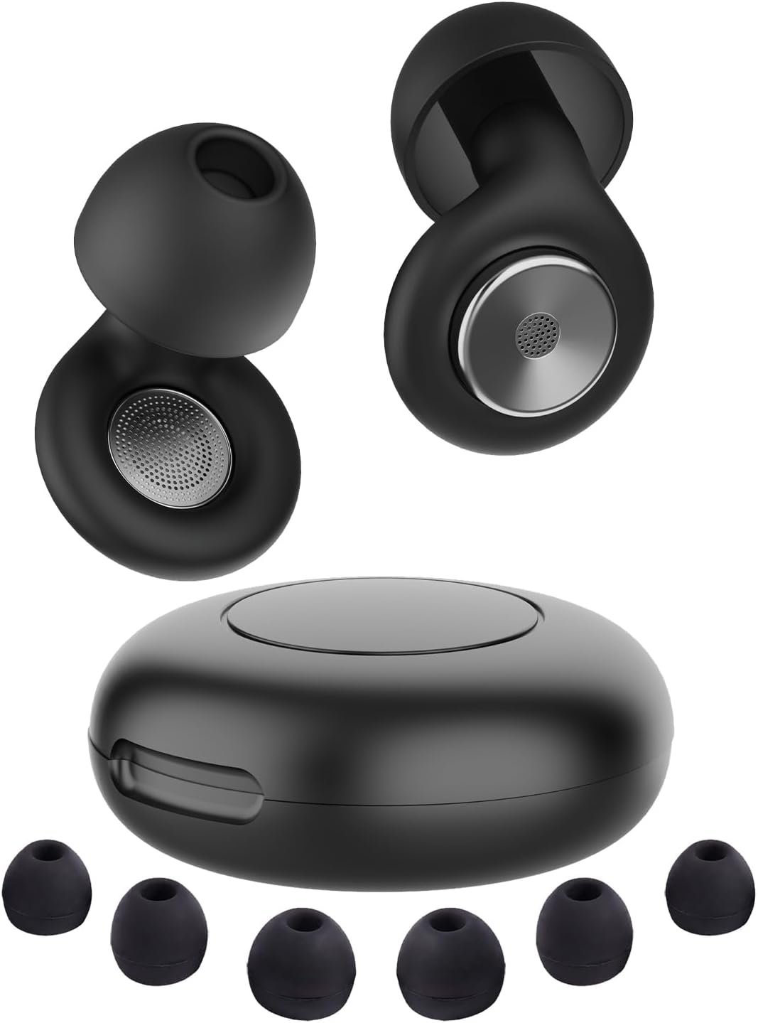 Ear Plugs for Sleep, 50dB Noise Cancelling Ear Plugs for Noise Reduction, Reusable Silicone Sleeping Earplugs for Snoring, Concert, Shooting & Plane Travel with 8 Eartips Case