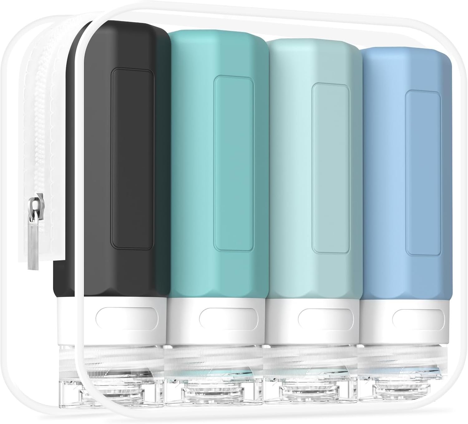 Redfly Travel Bottles for Toiletries 3oz, Silicone Travel Size Containers