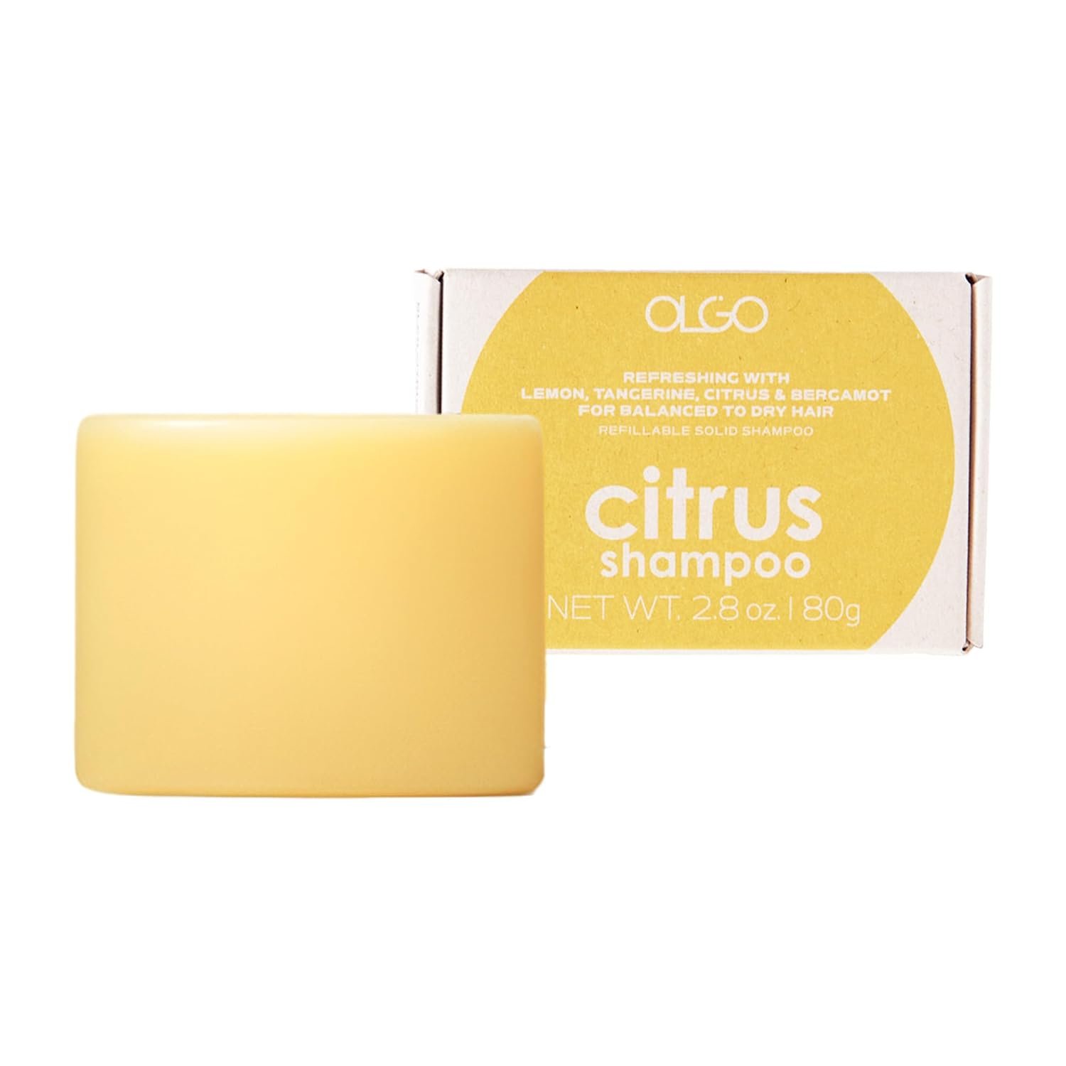 (REFILL) Citrus Shampoo Refill for Twist Up Stick | All-in-One Solid Shampoo & Body Wash | Citrus, Argan & Jojoba Oils | Gentle Daily Care, Refillable & Travel-Friendly (1 set, 2.8 oz)