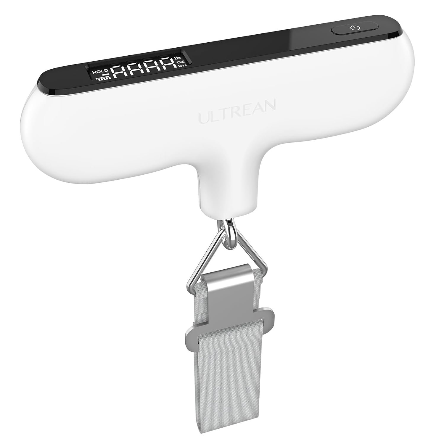 Ultrean Luggage Scale with Power Display, 110lb Digital Suitcase Weight Scale for Travel, Portable Handheld Baggage Scale with Ergonomic Curved Handle, Battery Included
