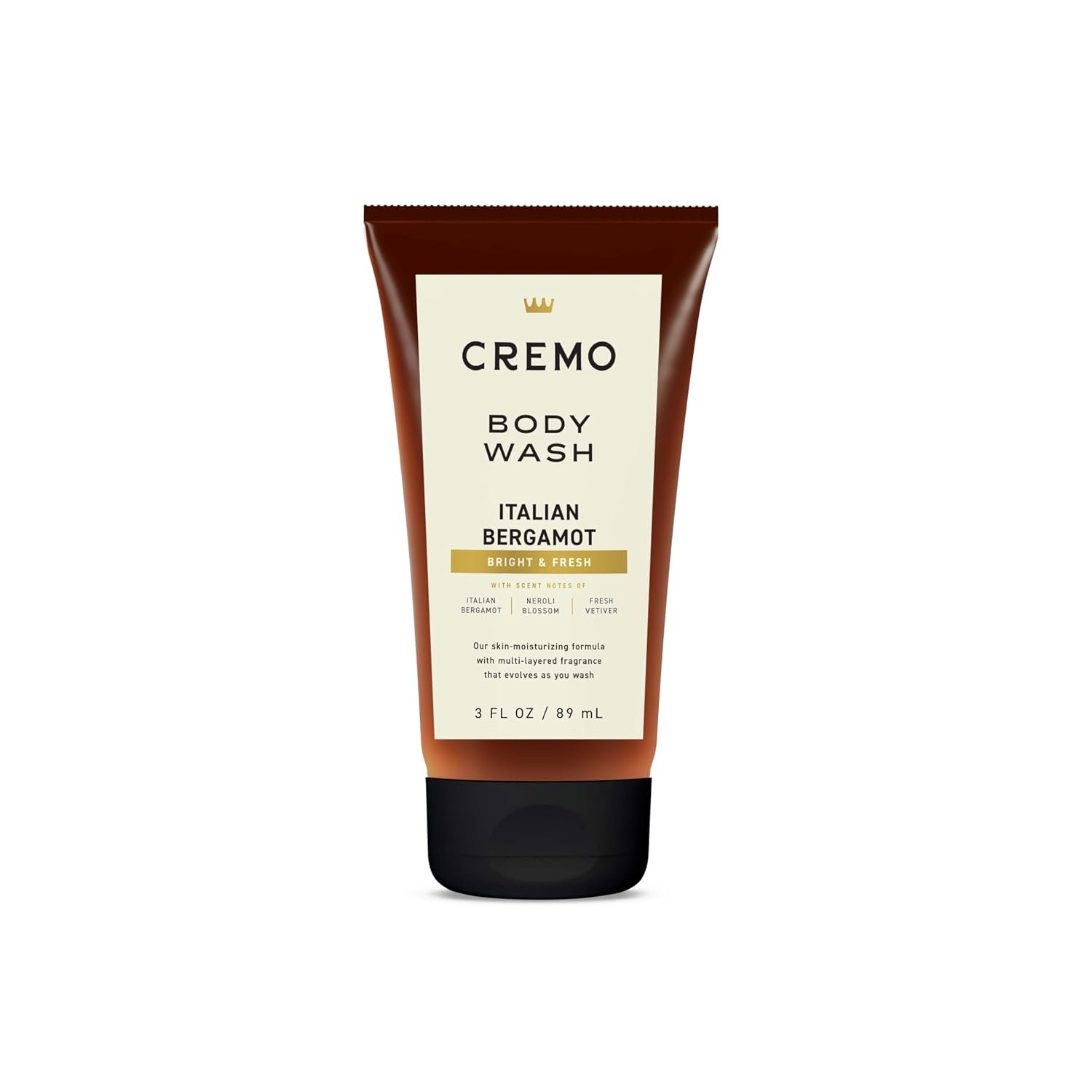 Cremo Body Wash for Men, Italian Bergamot, Travel Size, 3 Fl Oz