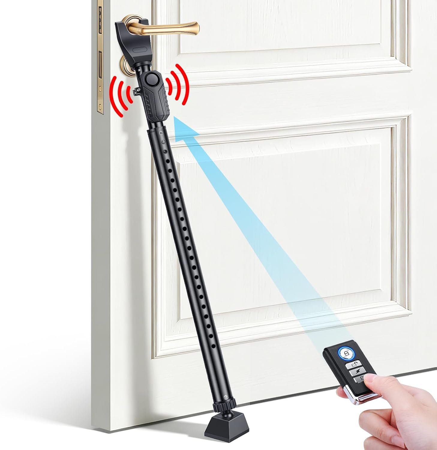 Door Security Bar, Heavy Duty Sliding Patio Bar with 120DB Alarm
