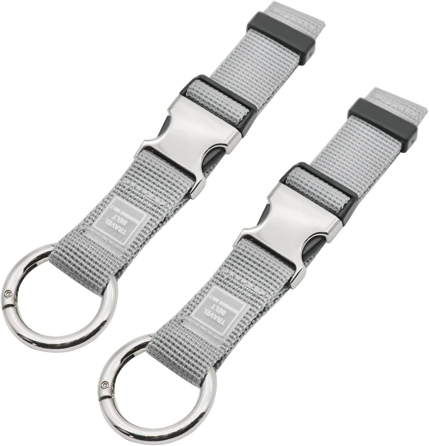 Add-A-Bag Luggage Strap Jacket Gripper, Luggage Straps Baggage Suitcase Belts Travel Accessories – Make Your Hands Free, Easy to Carry Your Extra Bags, (2X Grey)