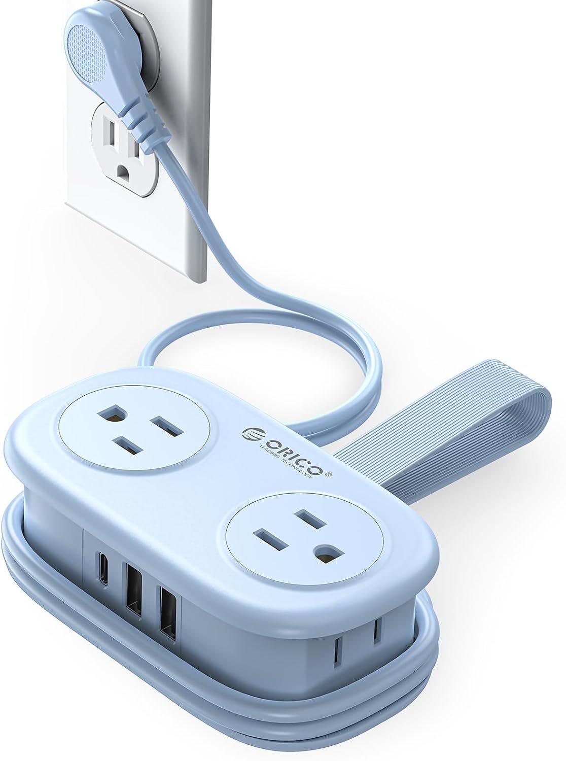 ORICO Cruise Approved Travel Power Strip, 4FT Wrap-Around Extension Cord