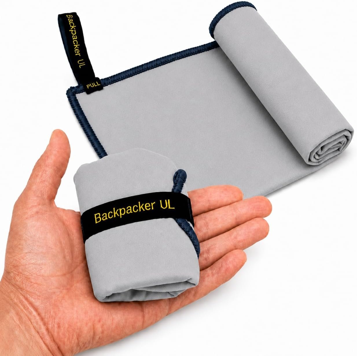 Backpacking Ultralight Quick Dry Microfiber Soft Fast Drying Hand and Face Towel Wash Cloth Camping Yoga Hiking Active Lifestyle Small (Gray, Small)