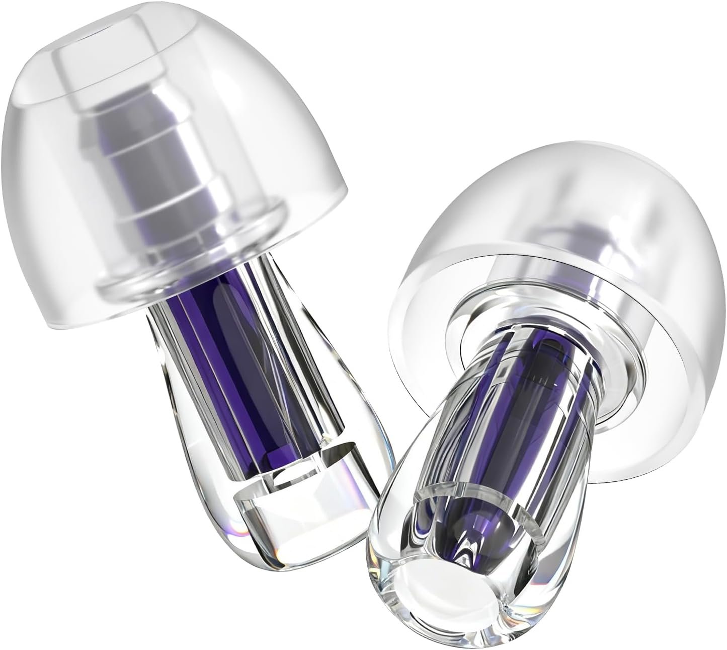 Ear Plugs for Concerts, 2 Pack High Fidelity Concert Ear Plugs with Acoustic Filter – NRR of 20-25dB Noise Reduction for Concert, Rave, Work, Musicians, Noisy Workplace Purple