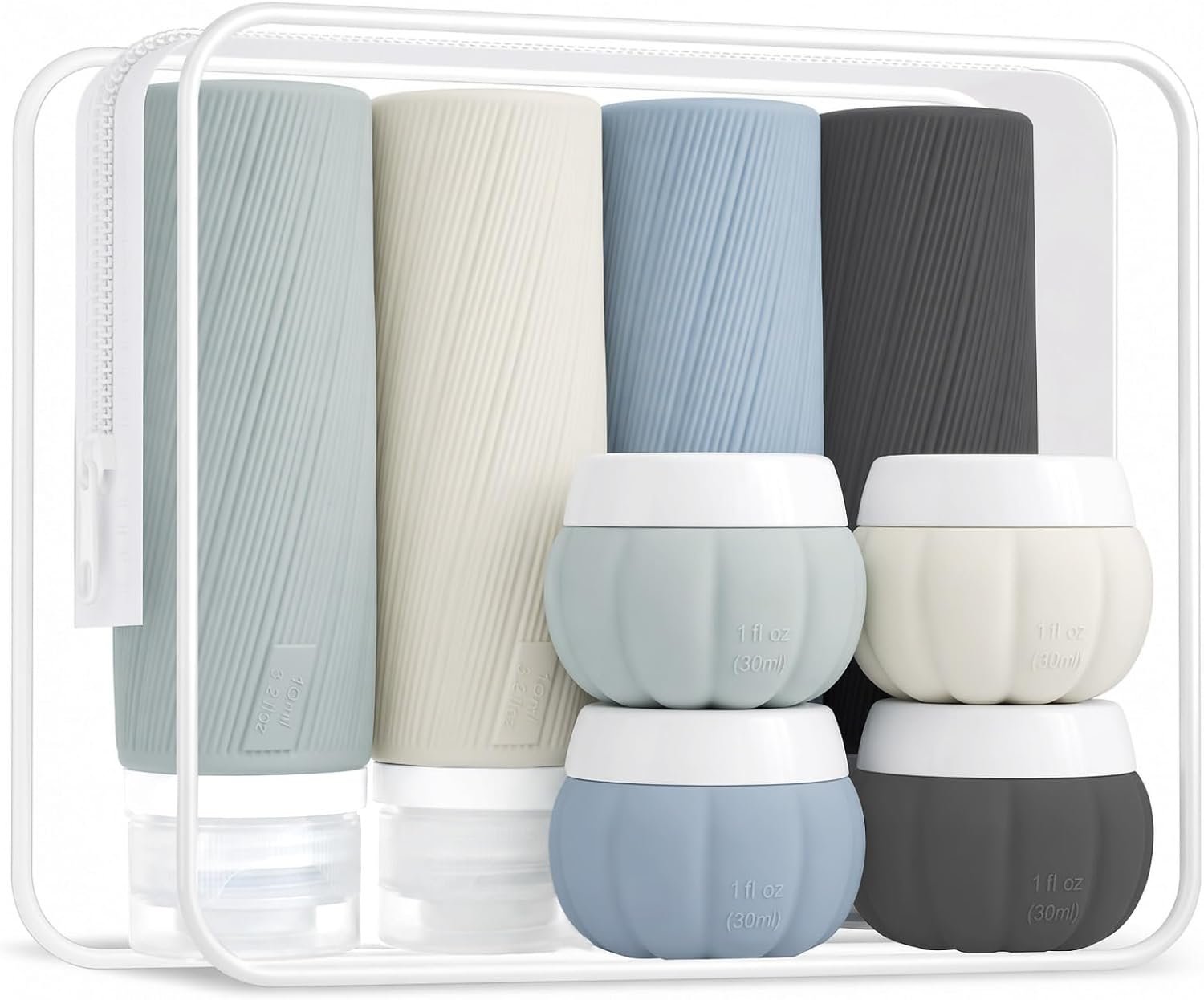 Redfly 13-Piece TSA-Approved Travel Size Bottles for Toiletries, Leak proof