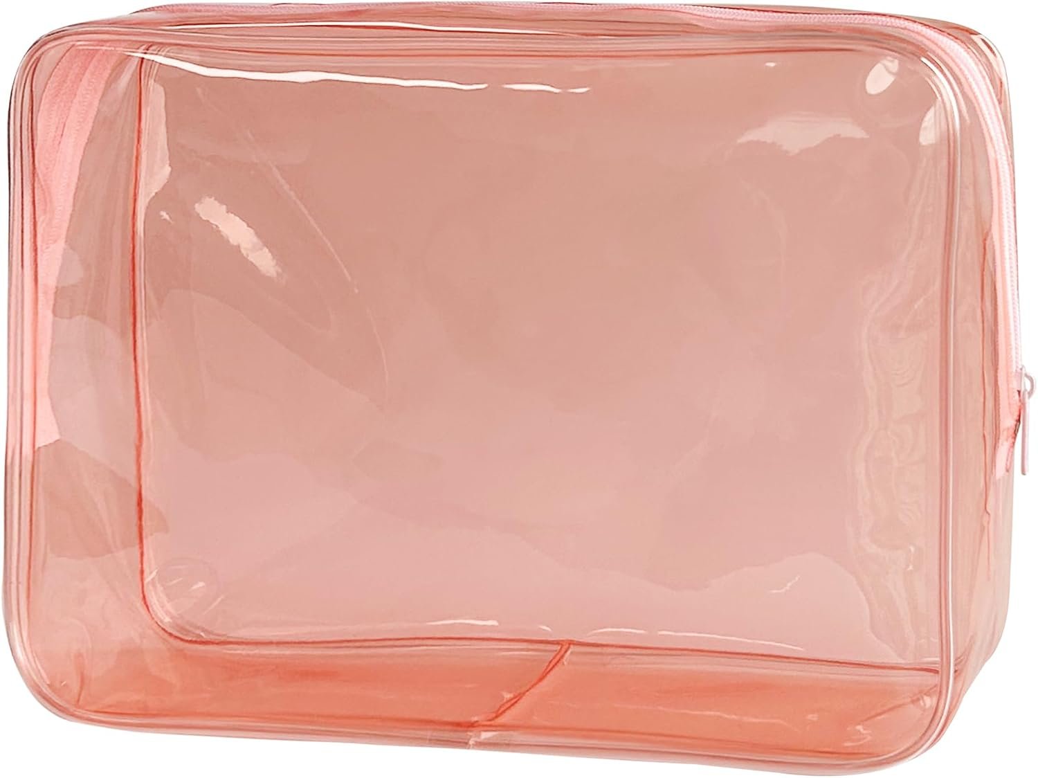 Waterproof PVC Makeup Bag – Leakproof Cosmetic Organizer for Travel Toiletry Storage 9.84×7.09×2.36 Inch for Women & Men (Brown)