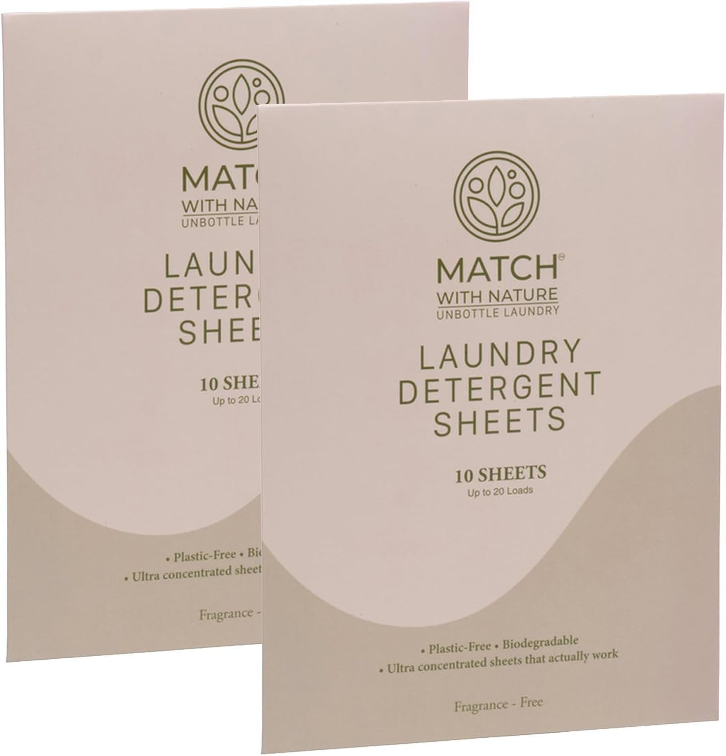 Travel Laundry Detergent Sheets – 2-Pack, 10 Pre-Measured Loads, Dissolves Completely – Plastic-Free, Biodegradable Formula – Machine-Ready, TSA Carry-On Friendly – Fragrance-Free