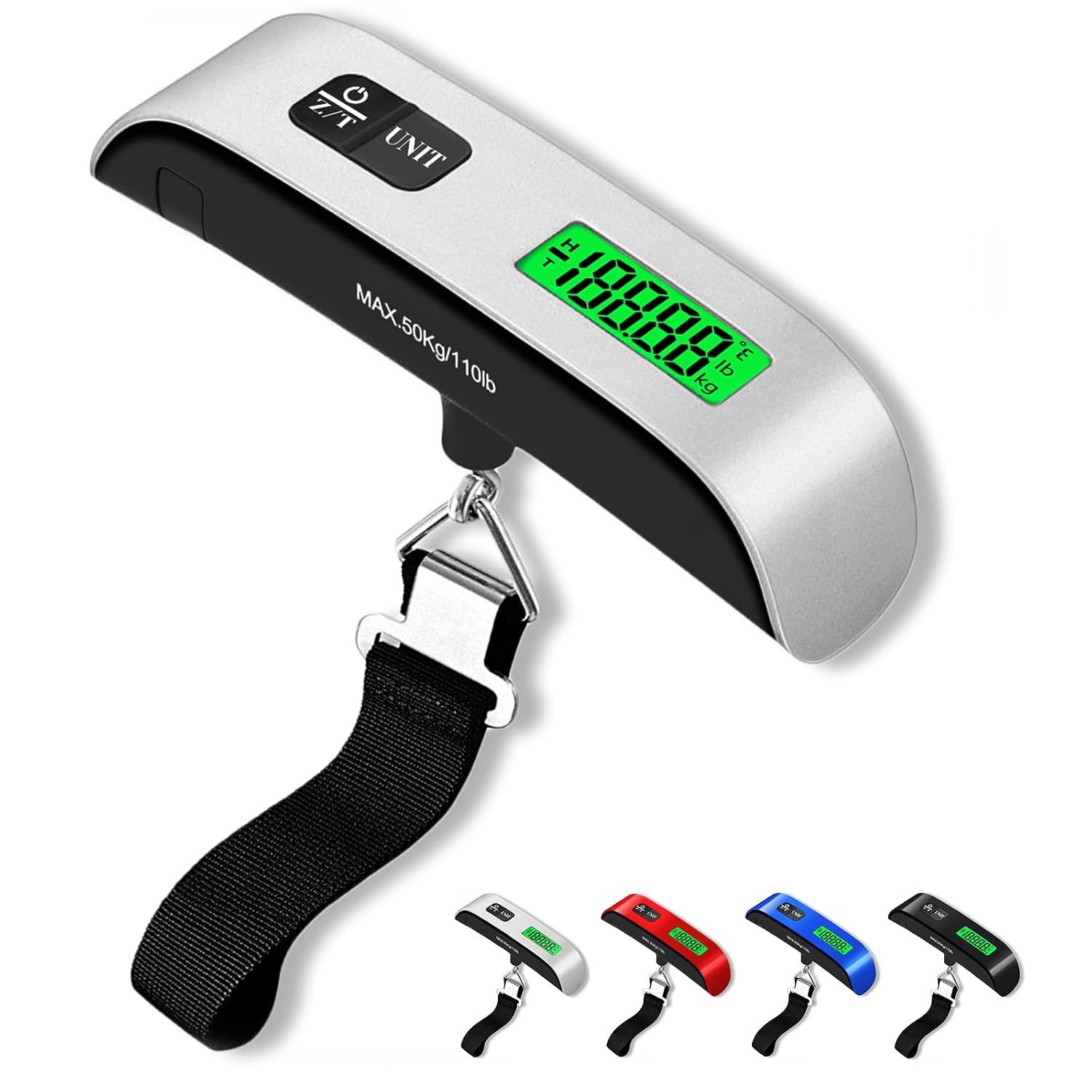 Luggage Scale, 110lb/50kg Portable Luggage Weight Scale, Silver