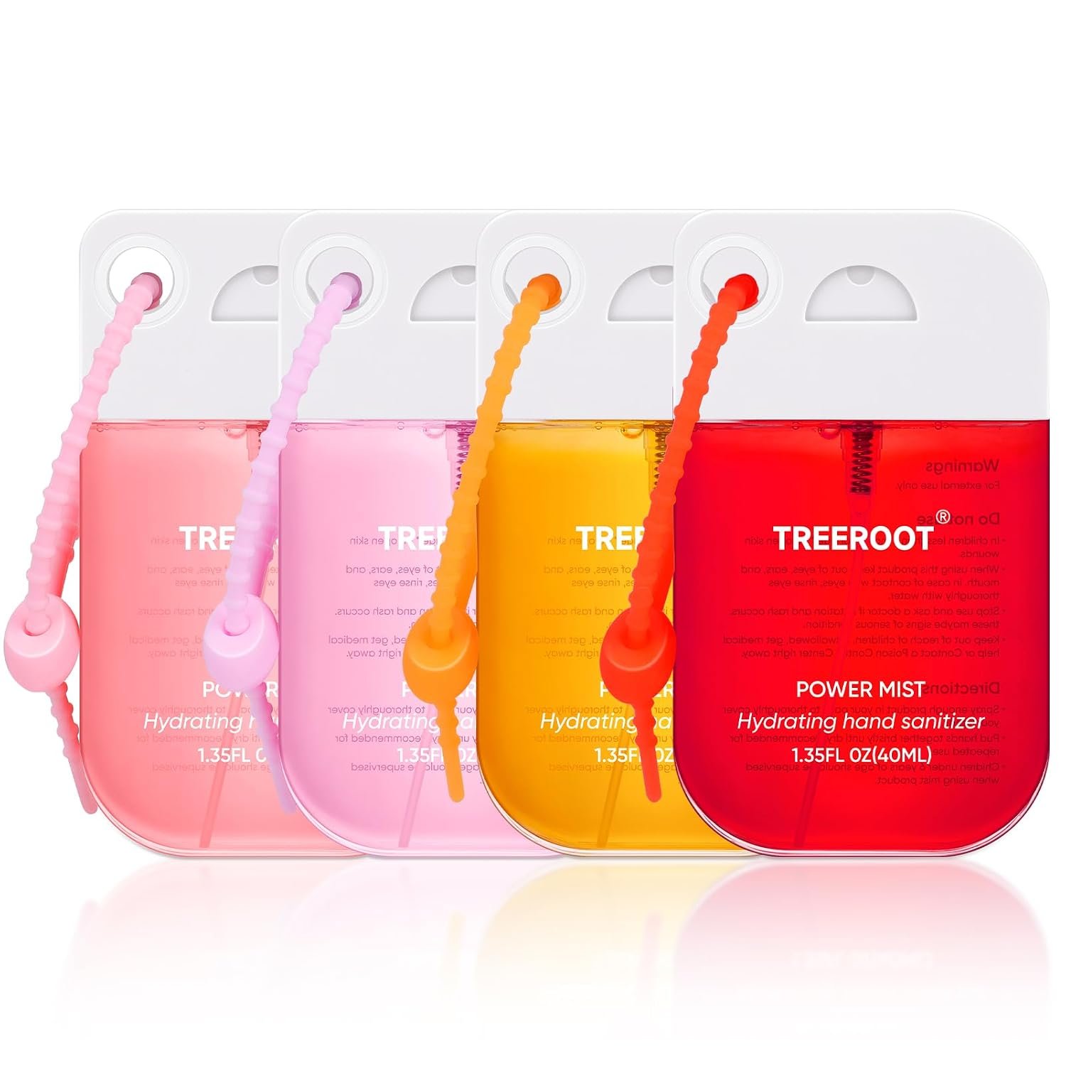 Treeroot 4 Pack Hand Sanitizer Spray, Alcohol-Free Hydrating Travel Size