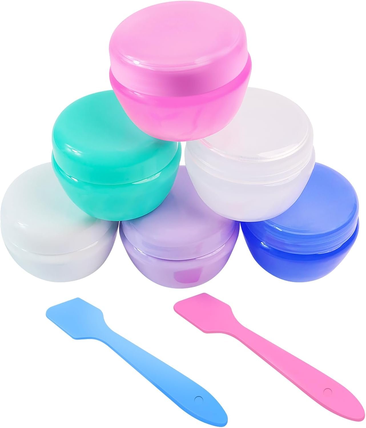 GAQWOK 6 Pcs 20ml Small Travel Containers Portable Toiletry Storage Jars