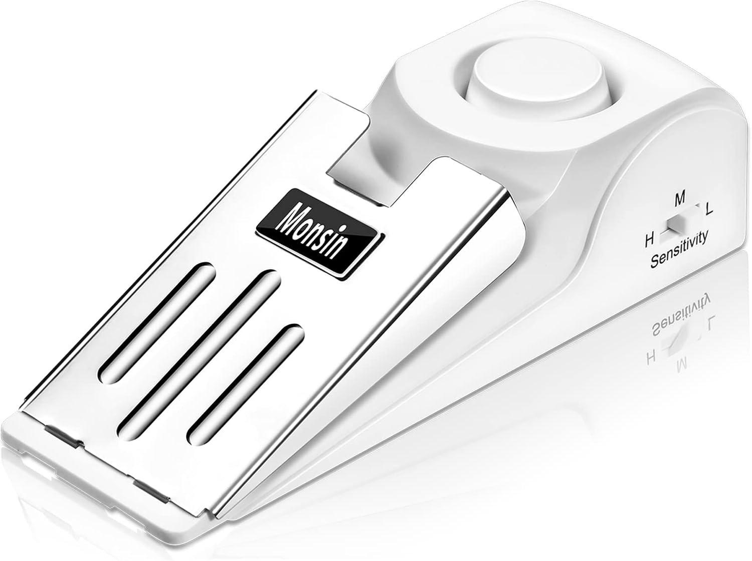 Door Stop Alarm, Door Stopper with 120DB Security Alarm, Floor Wedge Doorstop for Travel Apartment Home House (Pack of 1)