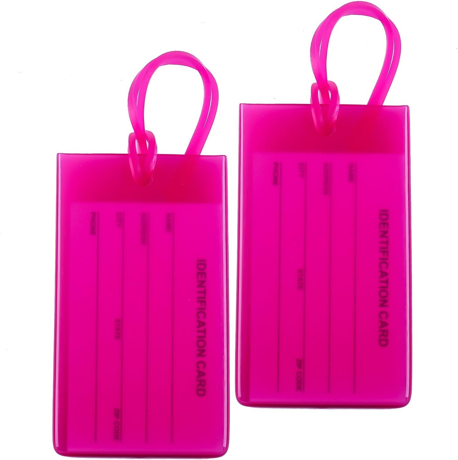 AI-DEE Flexible Travel Luggage Tags – Name ID Labels Set for Suitcases – 2 Pack