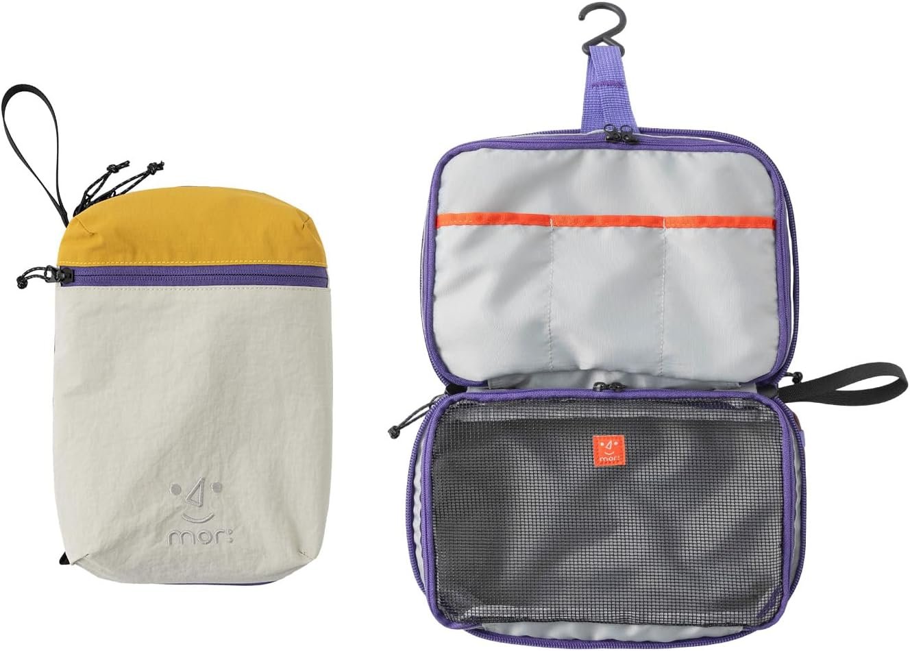 morning deer Medium Sized Toiletry Bag Travel Bag Wet-Dry with Hanging Hook