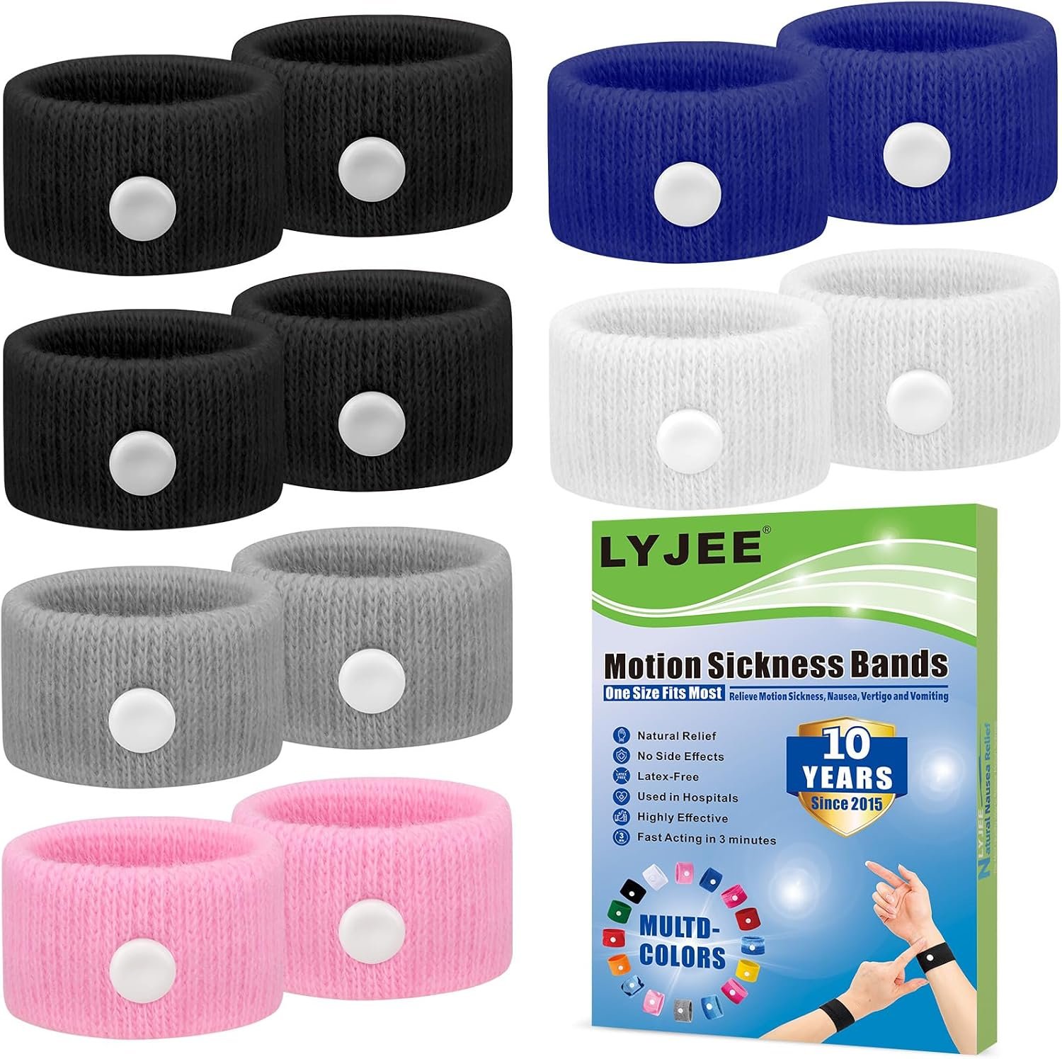 Motion Sickness Bracelets Anti Nausea Wristbands for Adult and Kids