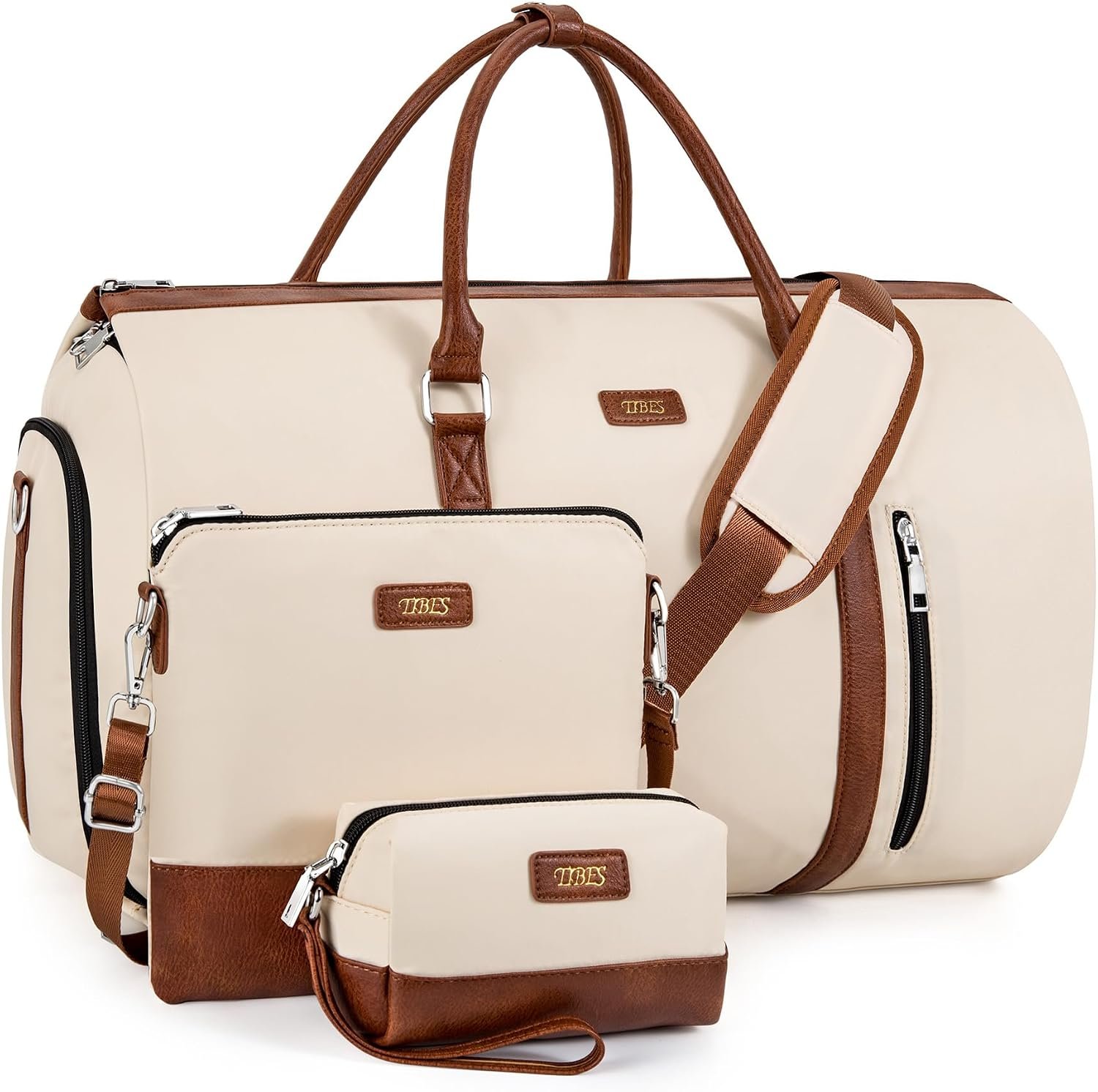 Convertible 2-in-1 Garment Bags for Travel with Waterproof Shoe Compartment