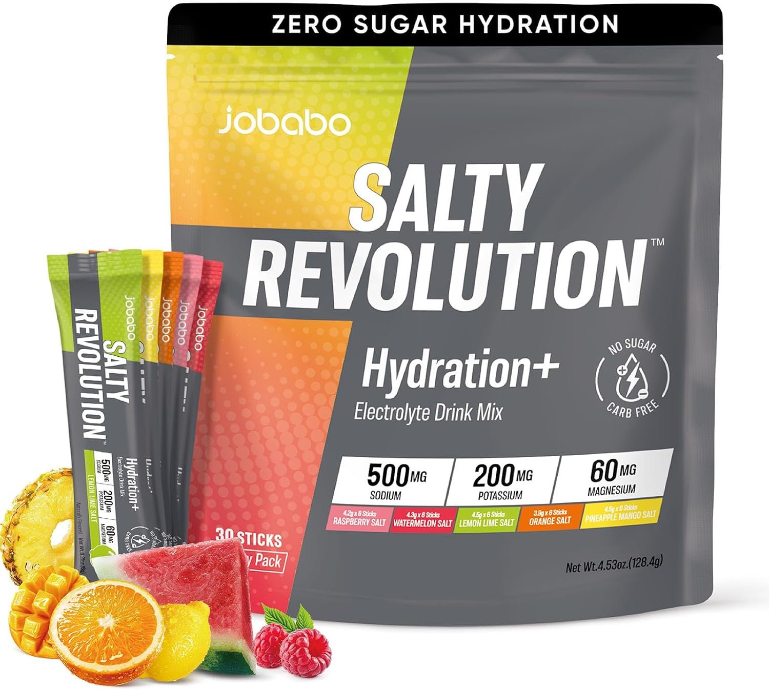 Salty Revolution Electrolytes Powder Packets, Variety Pack (30 Servings)