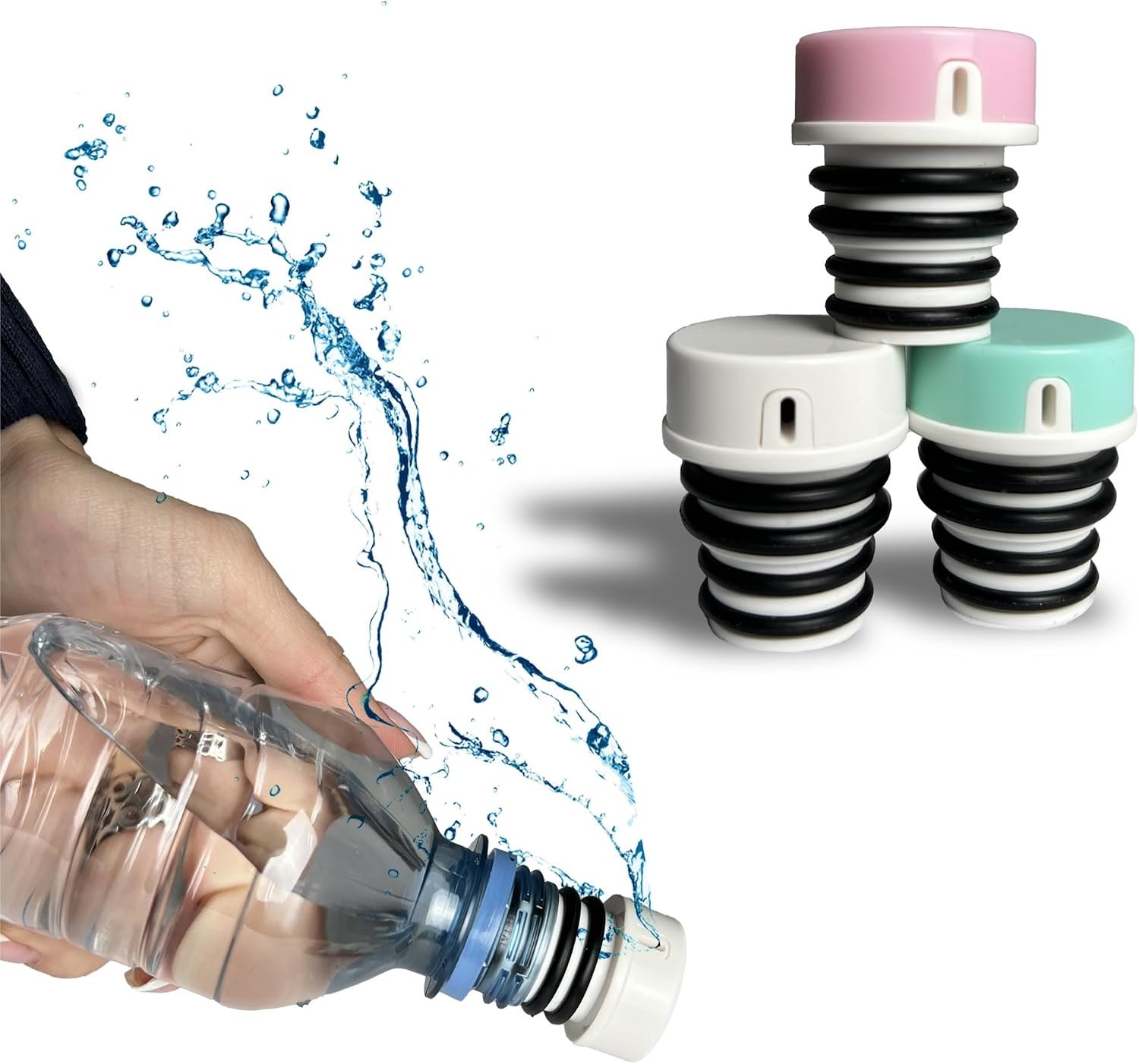 Comfort Lightest Portable Bidet for Toilet, Travel & Camping, Mini Travel Compatible with Any Bottle, Pocket Bidet Sprayer for Personal Hygiene On The Go, (3 pcs, Multi-Colour)