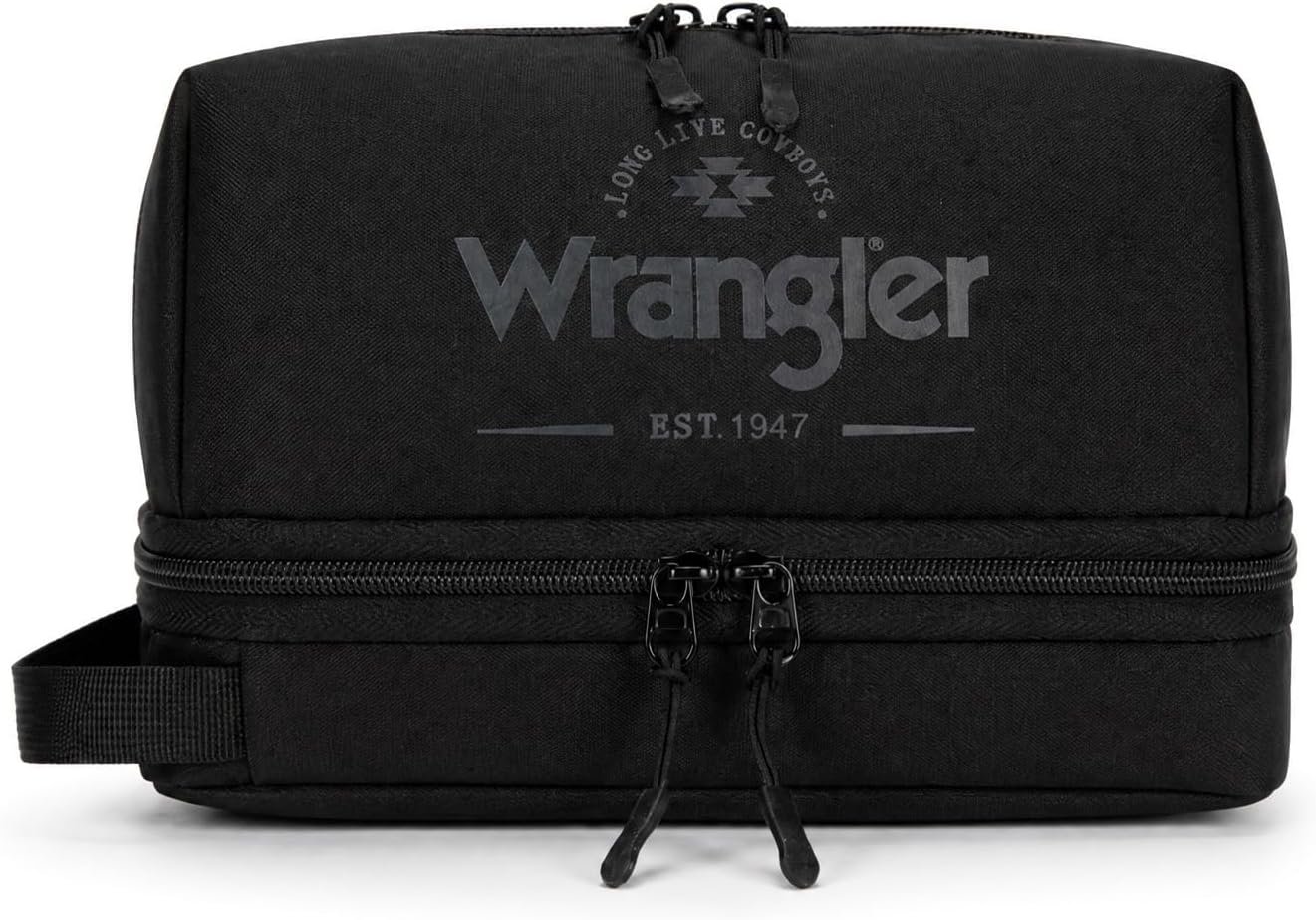 Wrangler Travel Toiletry Bag for Men Hanging Dopp Kit Waterproof
