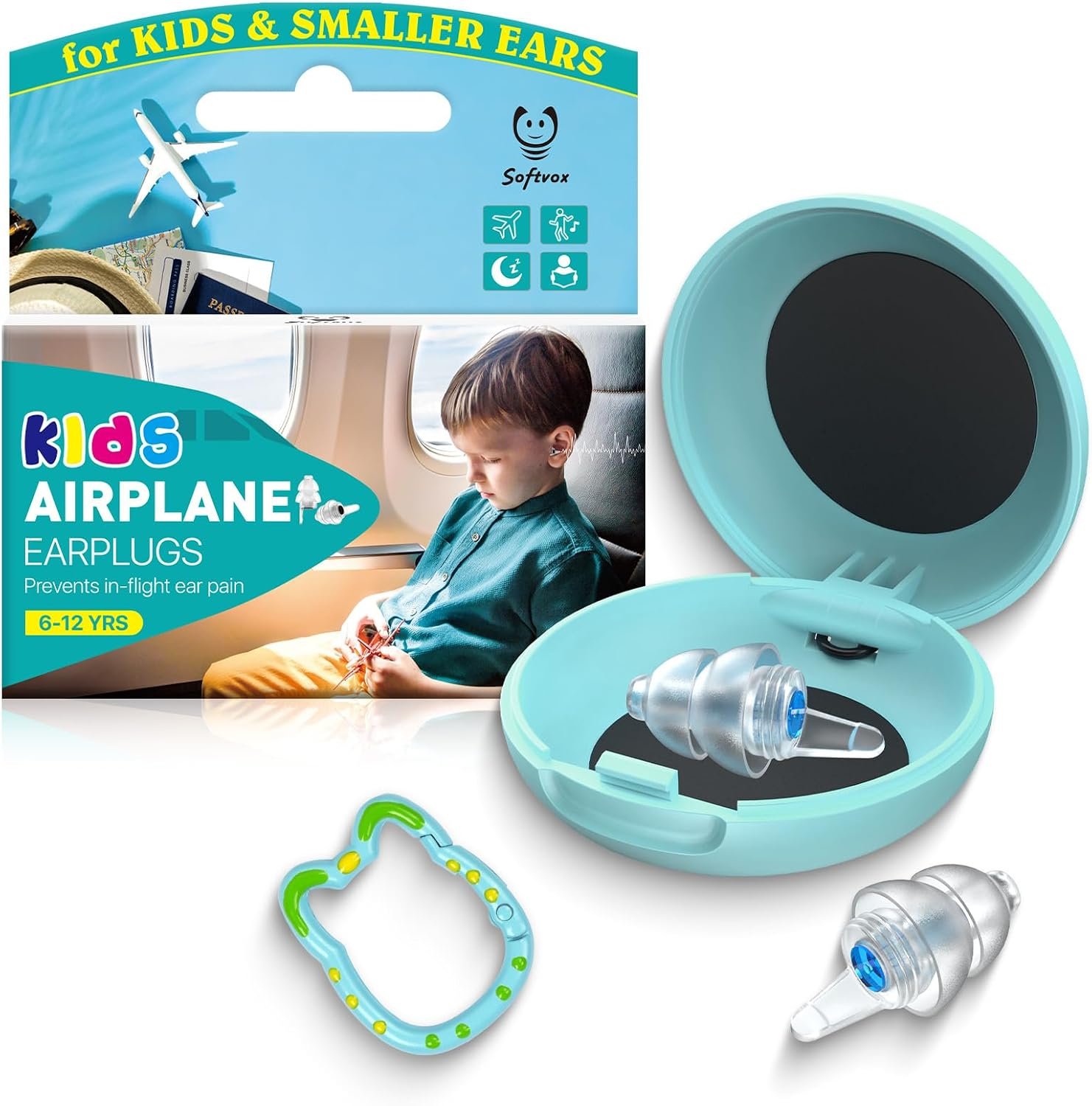 Airplane Ear Plugs for Kids 6-12yrs, Pressure Relief Ear Protection