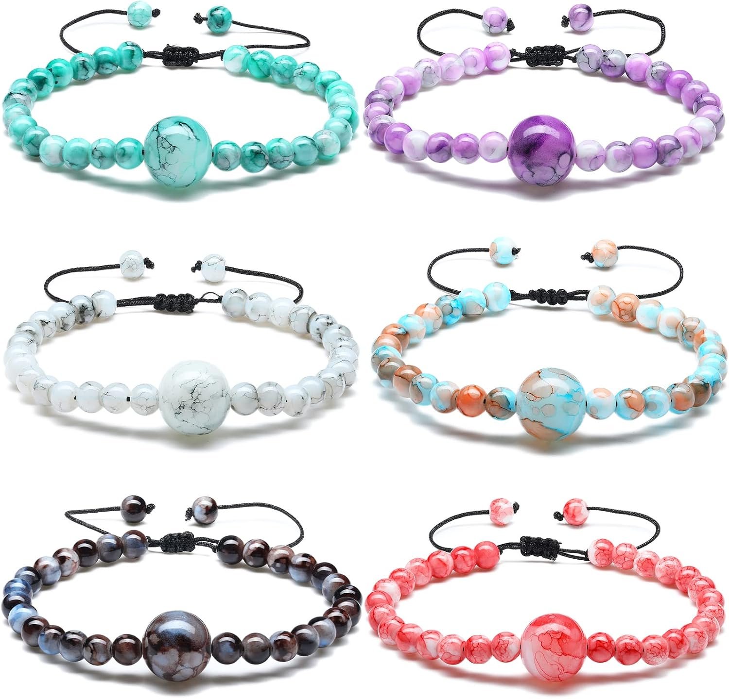 Sureio 6 Pcs Motion Sickness Bracelets Cruise Essentials