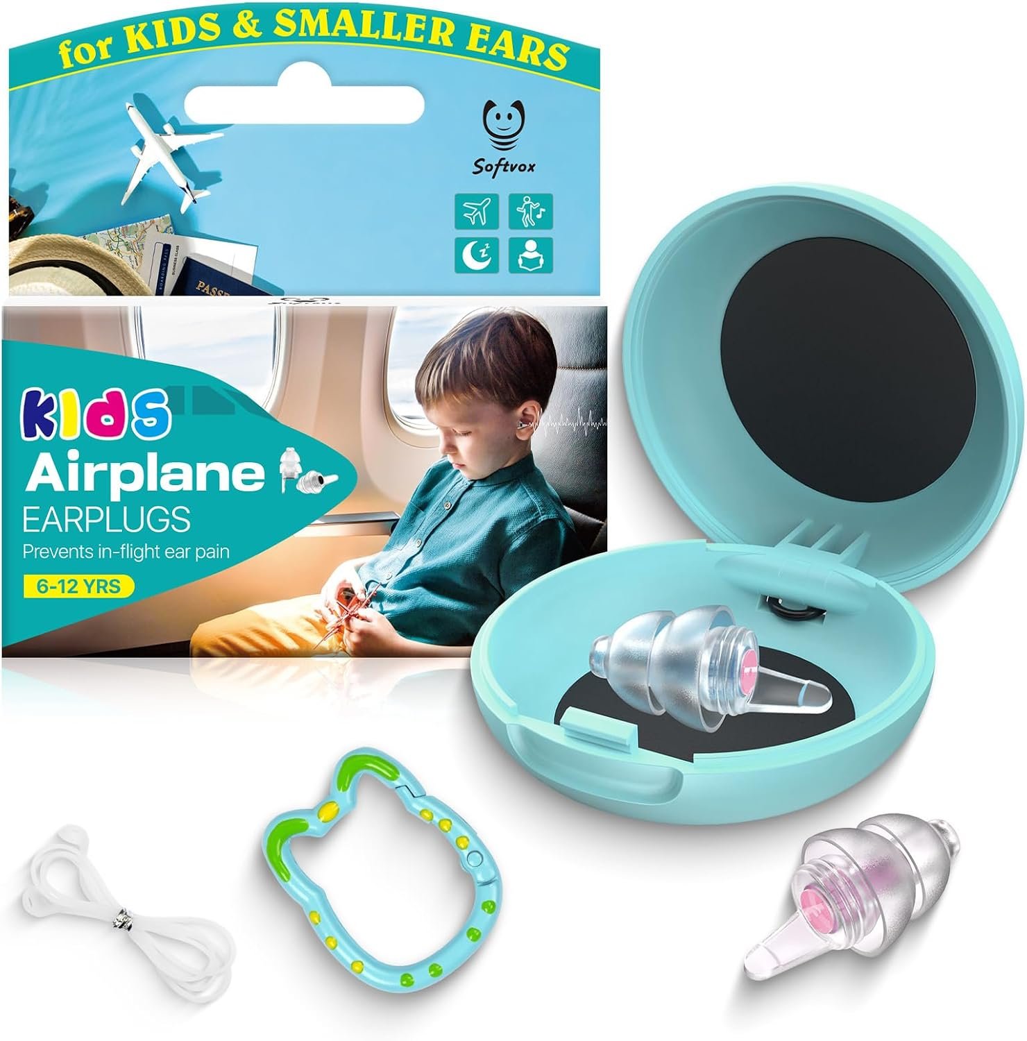 Airplane Ear Plugs for Kids 6-12yrs, Pressure Relief Ear Protection