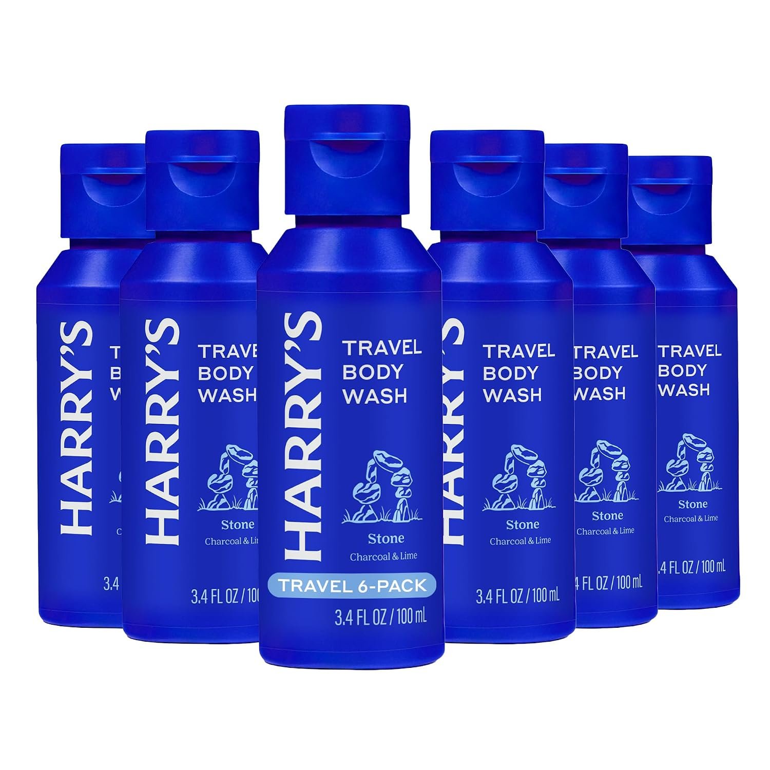 Harry’s Travel Size Men’s Body Wash – Stone – 3.4 fl oz (6 Pack)