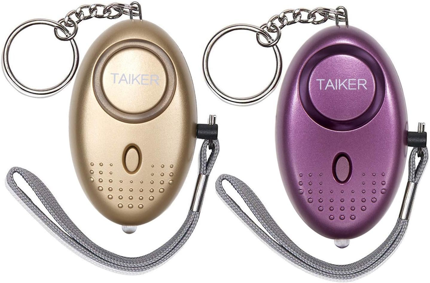 Personal Alarm for Women, 2Pcs 140dB Self Defense Keychain LED Light