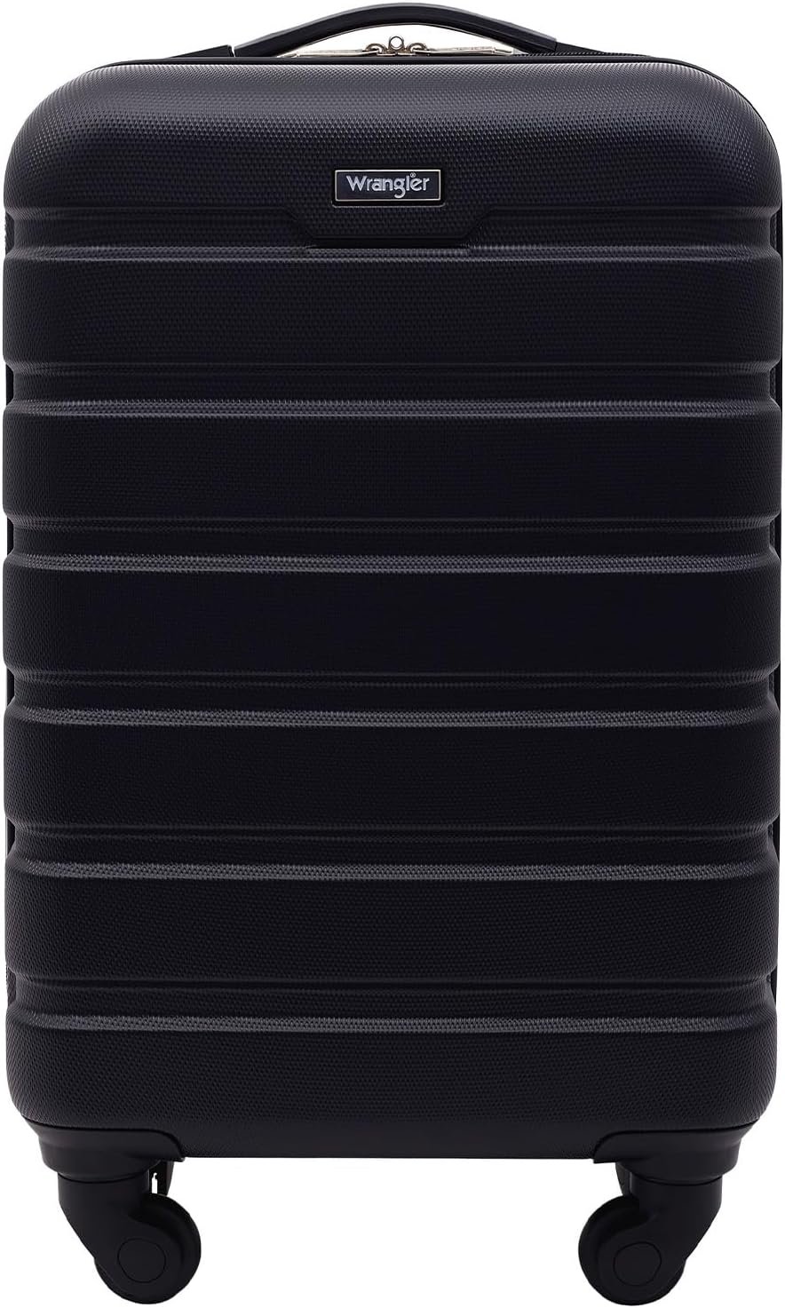 Wrangler 22.5″ Hardside Spinner Carry-On Luggage, Black