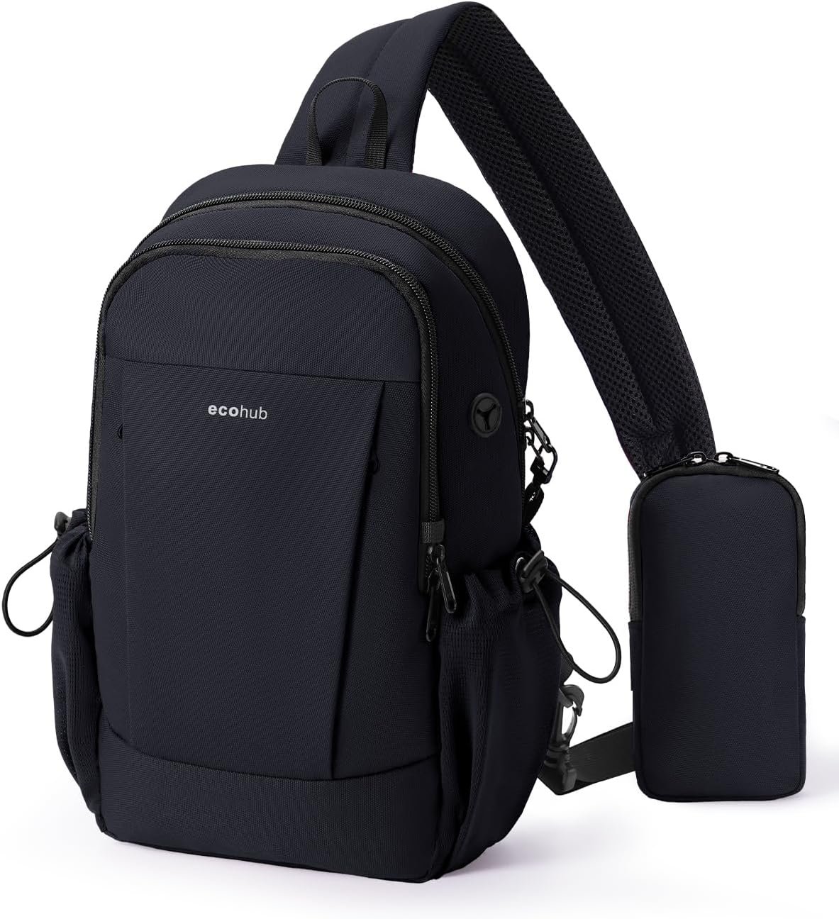 ECOHUB Anti-Theft Crossbody Bag Men Women RFID Blocking Lightweight Sling Backpack Water Resistant for Travel Hiking Outdoor