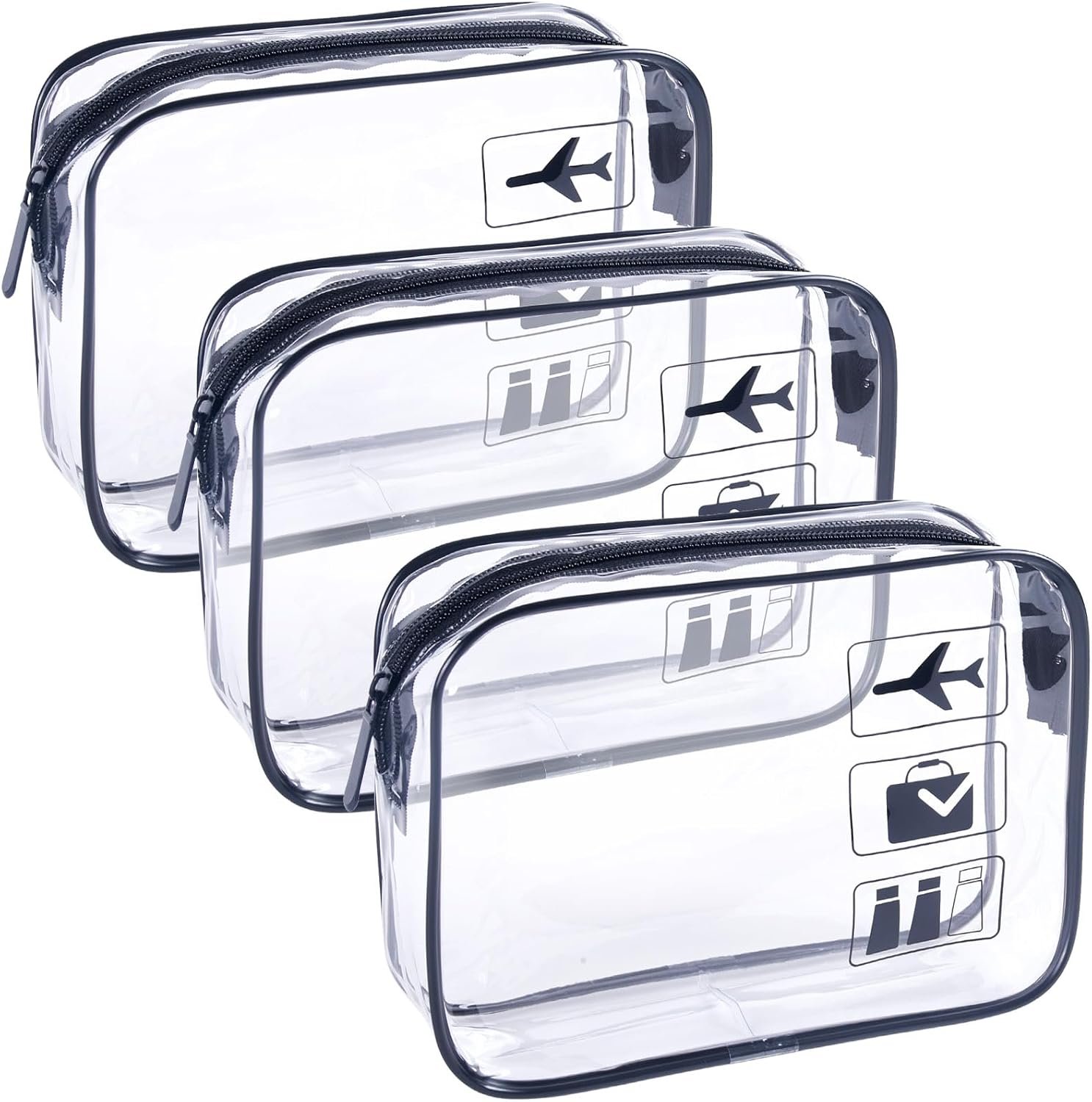 TSA Approved Toiletry Bag 3Pcs,Clear Travel Bags for Toiletries