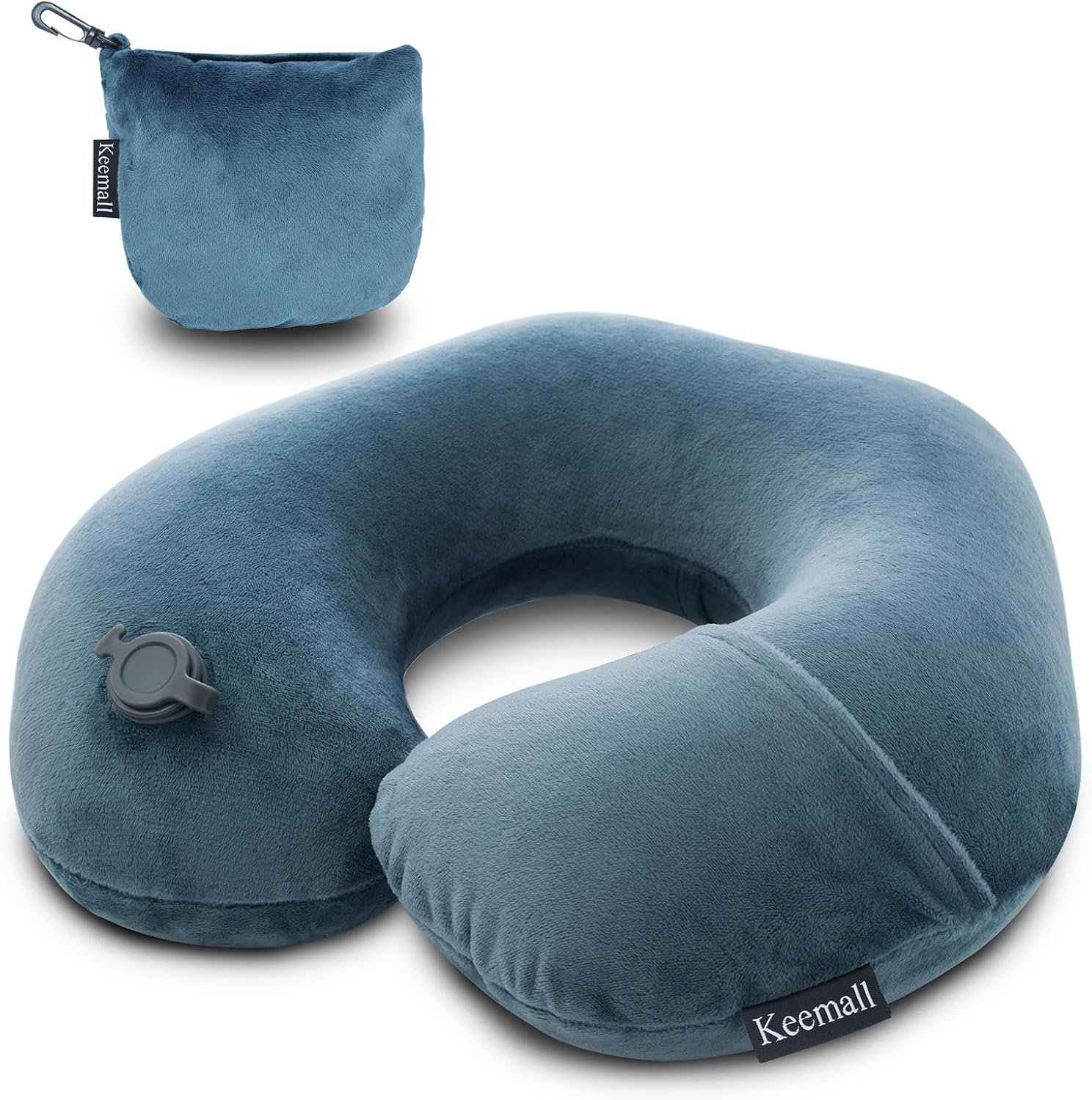 Keemall Portable Inflatable Travel Neck Pillow for Airplane, Car & Office
