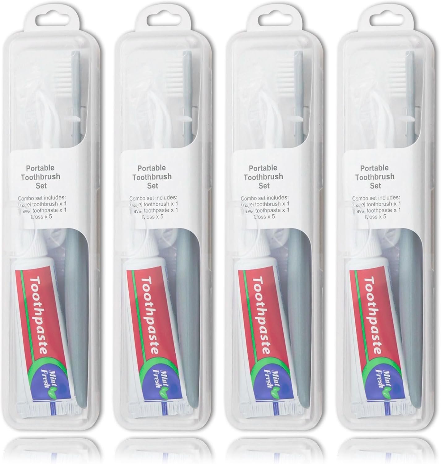 Toothbrush Travel kit, Portable Toothbrush kit (4-Pack)