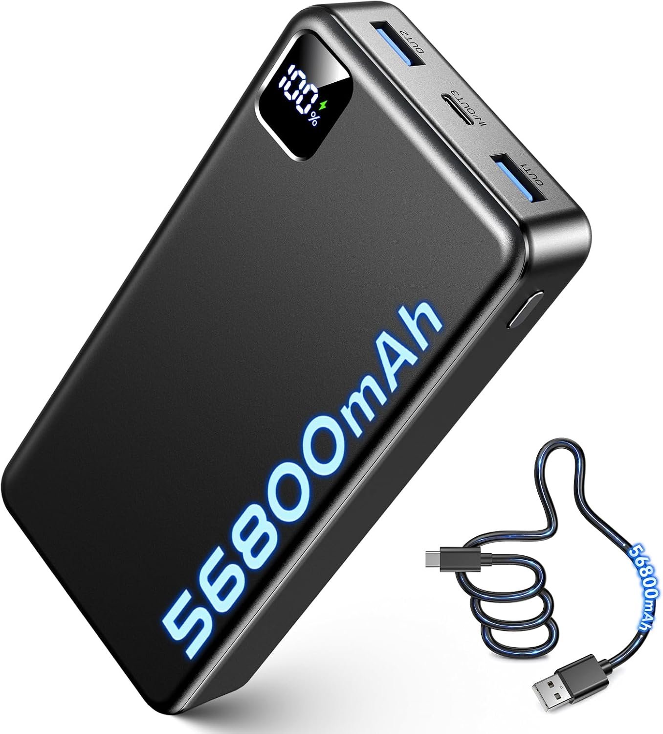 Portable Charger 56800mAh, 22.5W Fast Charging Power Bank with LED Display