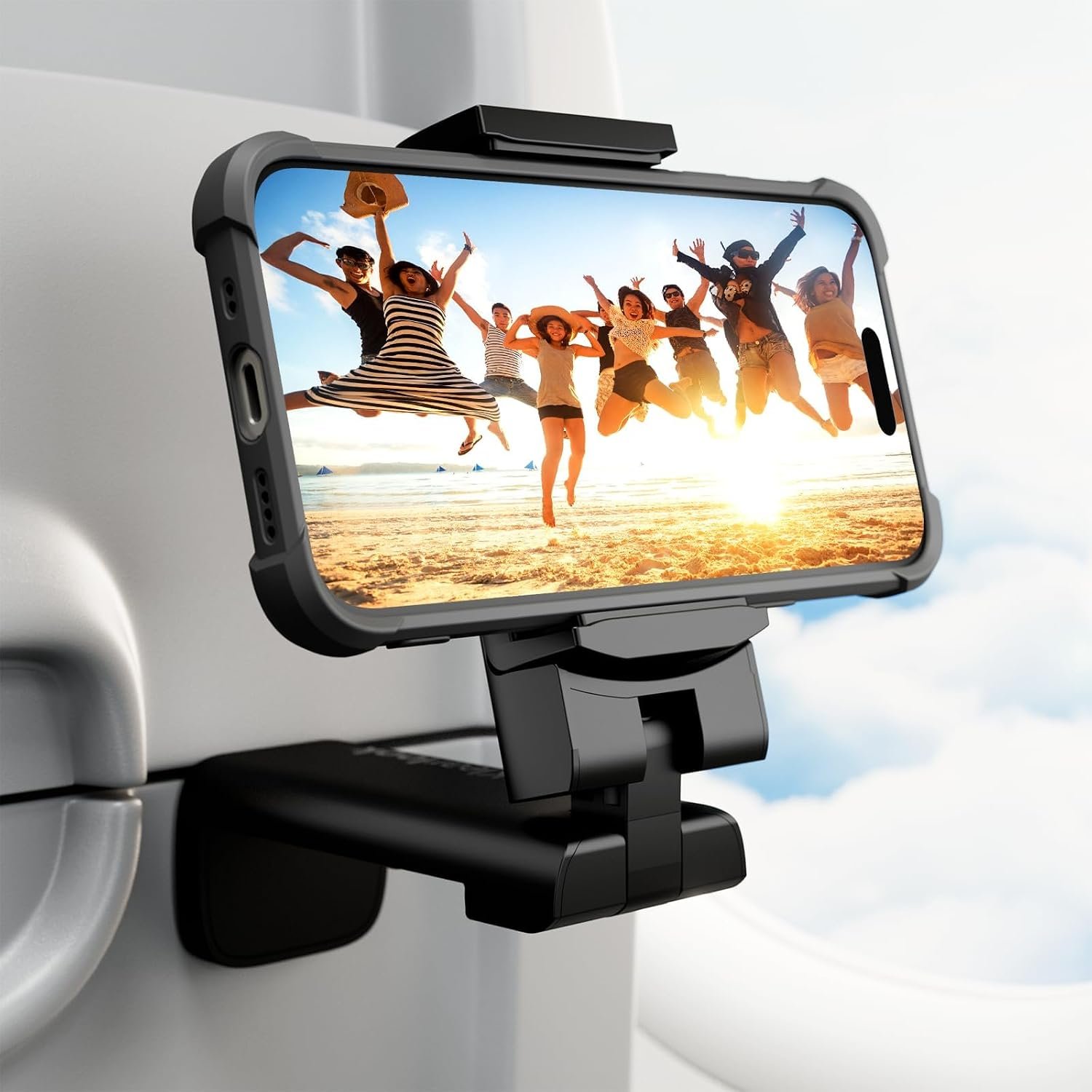 Klearlook Airplane Phone Holder for Flight, Desk, Tray Table