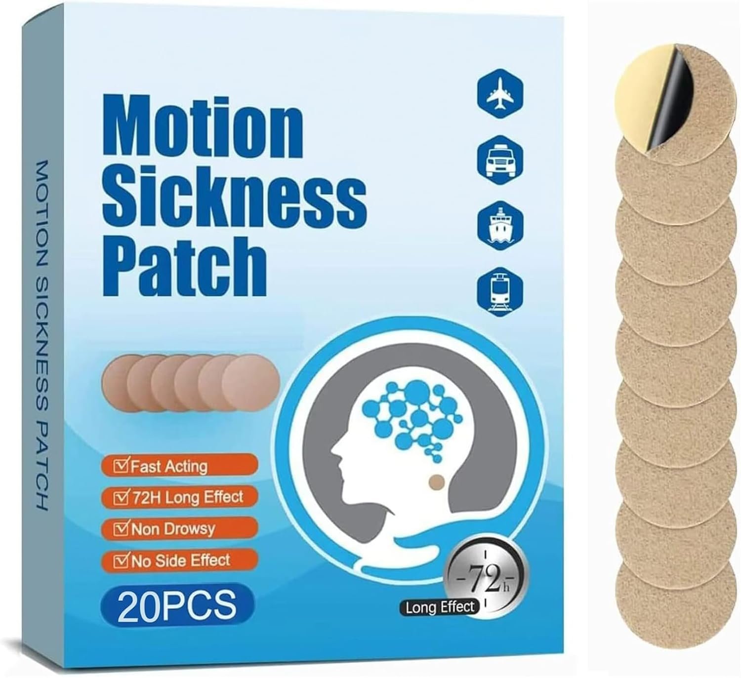 Motion Sickness Patches for Adults and Kids, Cruise Travel Essentials 2026
