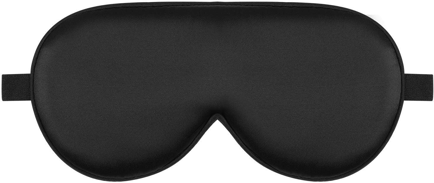 Alaska Bear Mulberry Silk Sleep Mask, Cool and Smooth (Original Black)