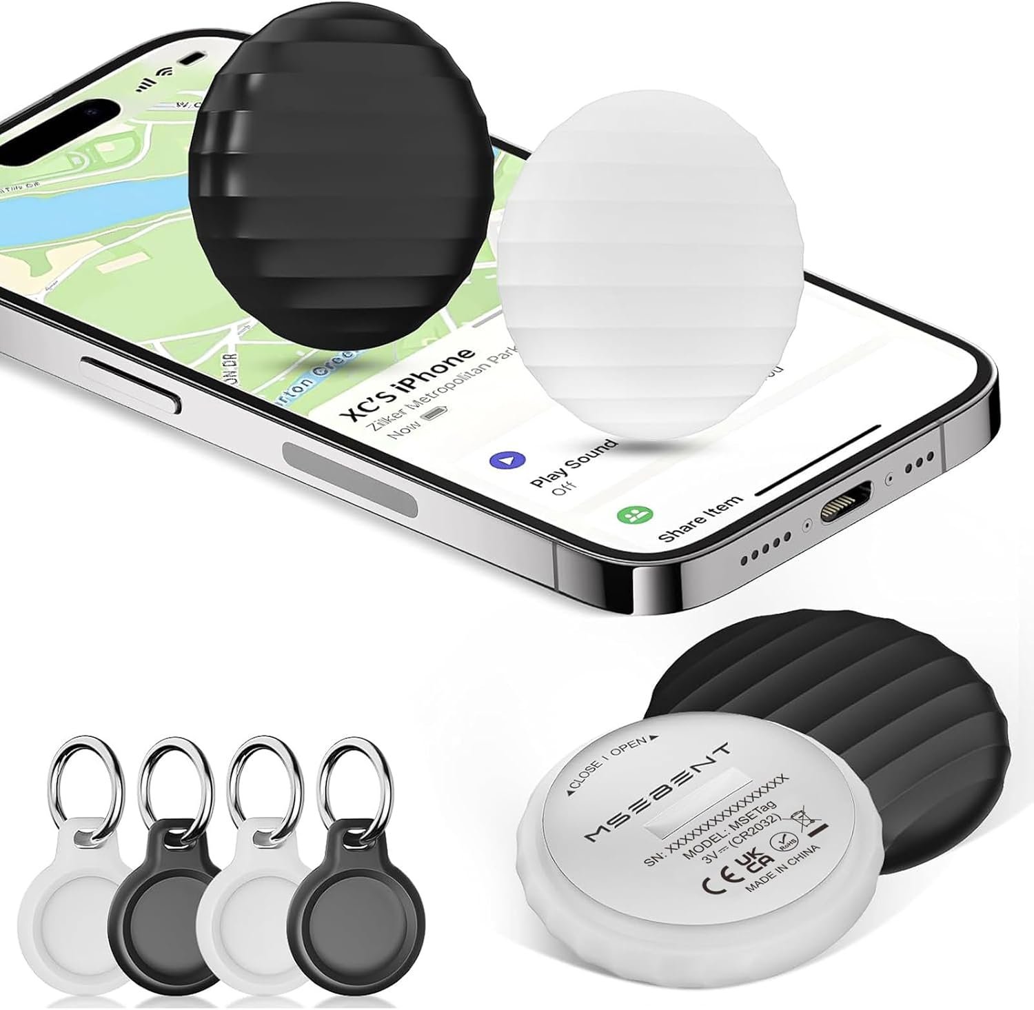 Air Tags-4 Pack, Apple Find My Item Finders for Keys (iOS Only)